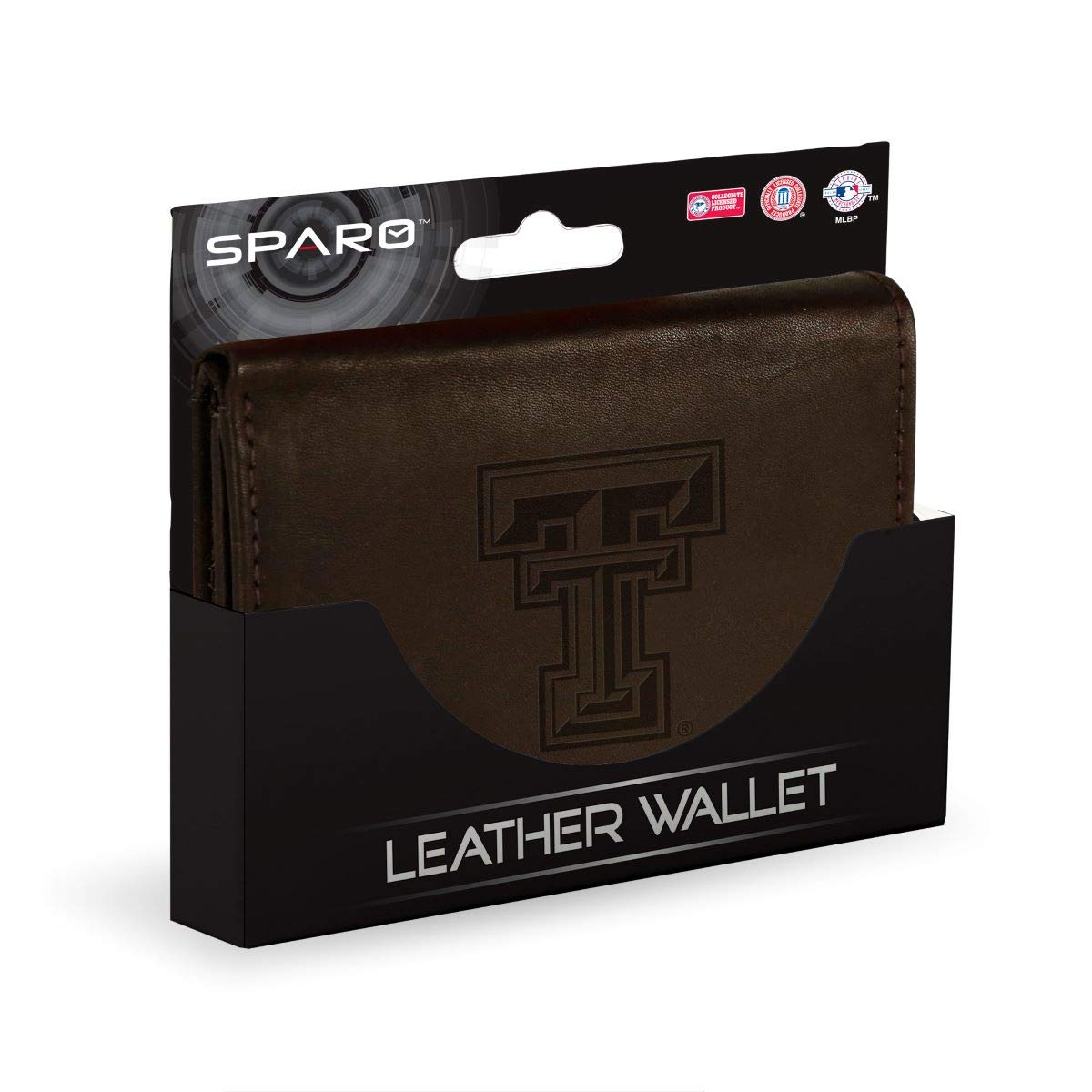 Rico NCAA Texas Tech Brown Leather Wallet with Hang Card - Perfect for College Fans & Everyday Use
