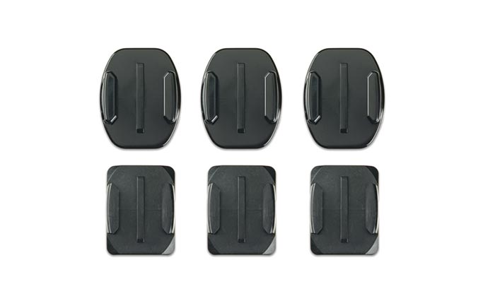 GoPro Curved and Flat Adhesive Mounts - 2 Pack for Hero 11/10/9/8/7/6/5/4 - Waterproof Camera Mounting Accessories for Surfing, Cycling, Motorcycling & Outdoor Adventures