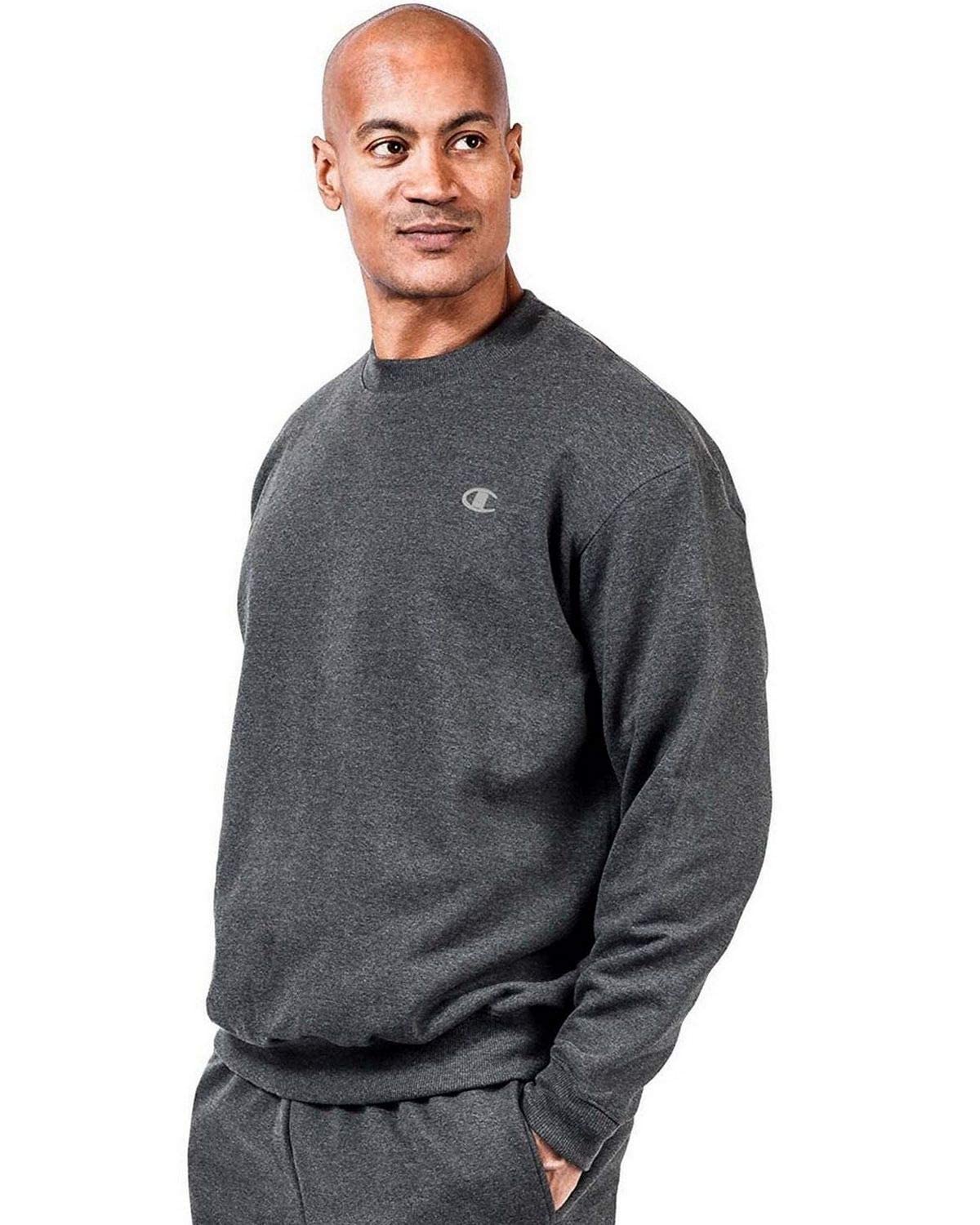 Champion Big and Tall Men's Crewneck Sweatshirt - Comfortable Oversized Hoodie for Plus Size Gentlemen | Perfect for Casual Wear, Gym & Lounge