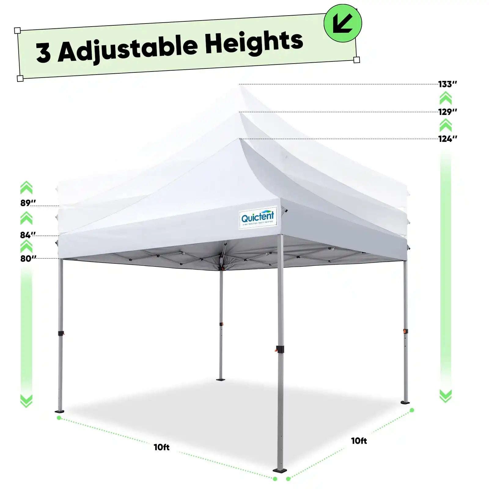 10'x10' Fire Retardant Commercial Pop Up Canopy Tent - Heavy Duty Outdoor Instant Shelter for Events, Markets & Backyard Parties