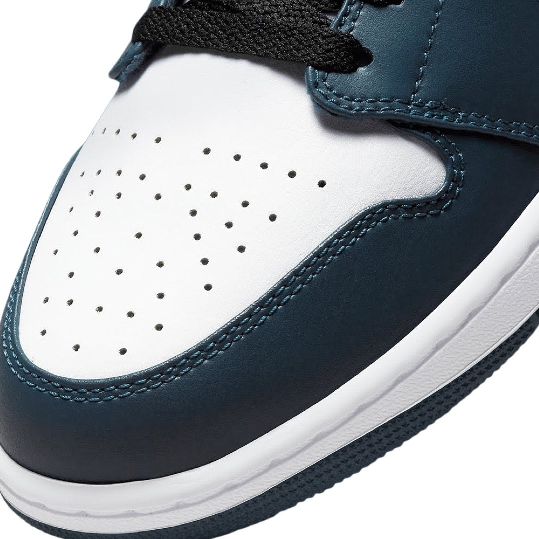 Air Jordan 1 Mid Sneakers - Men's Basketball Shoes in Armory Blue/Navy/White Colorway - Perfect for Streetwear & Casual Outfits