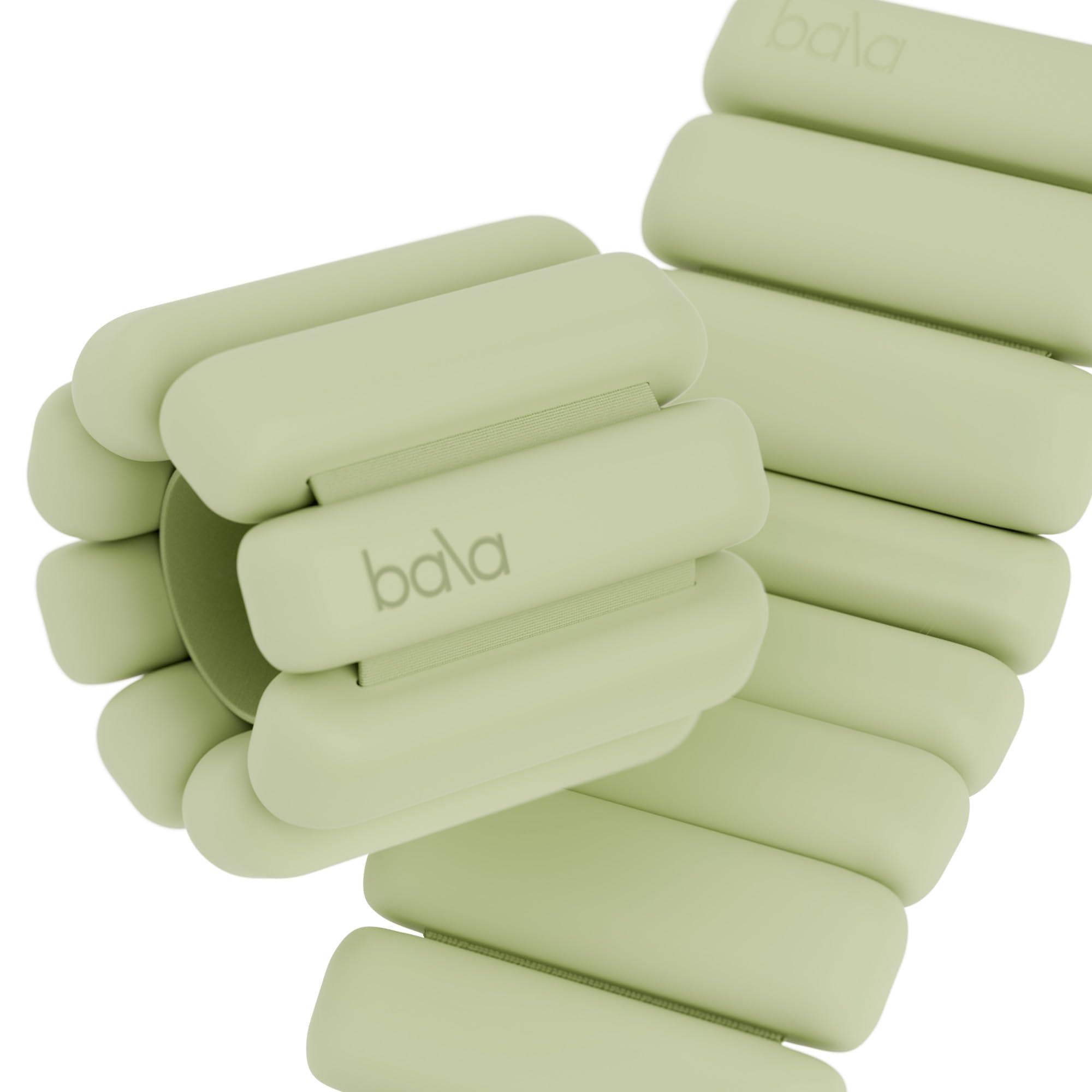 Bala Bangles Adjustable Silicone Wrist & Ankle Weights for Women & Men - 1lb/2lb Wearable Arm & Leg Weights for Gym, Yoga, Pilates, Cardio & Strength Training - Perfect for Home Workouts, Walking & Fitness Enthusiasts