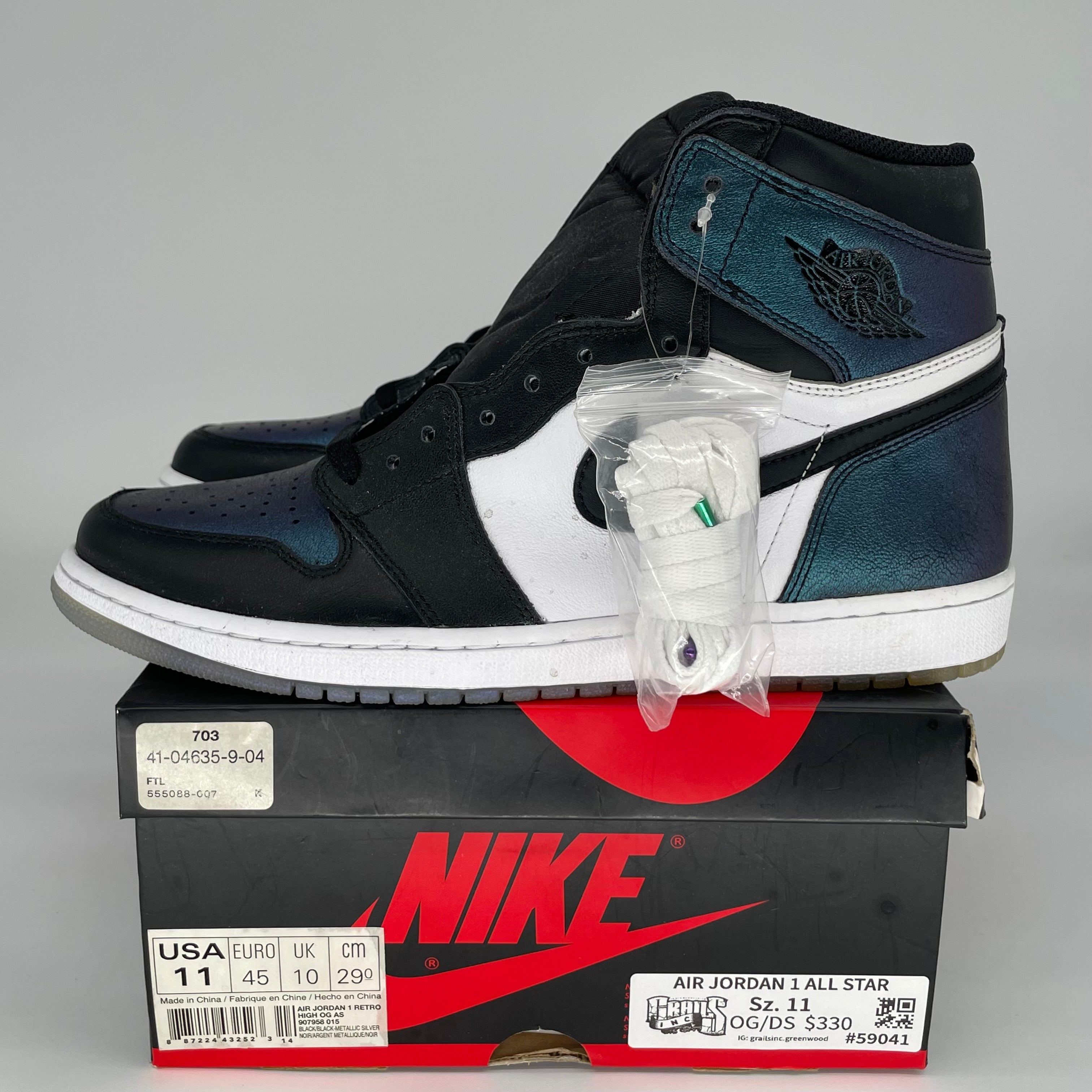 AIR JORDAN 1 ALL STAR Basketball Shoes Men's Size 11 - Style 907958-015 | Retro High Top Sneakers for NBA Games & Street Fashion