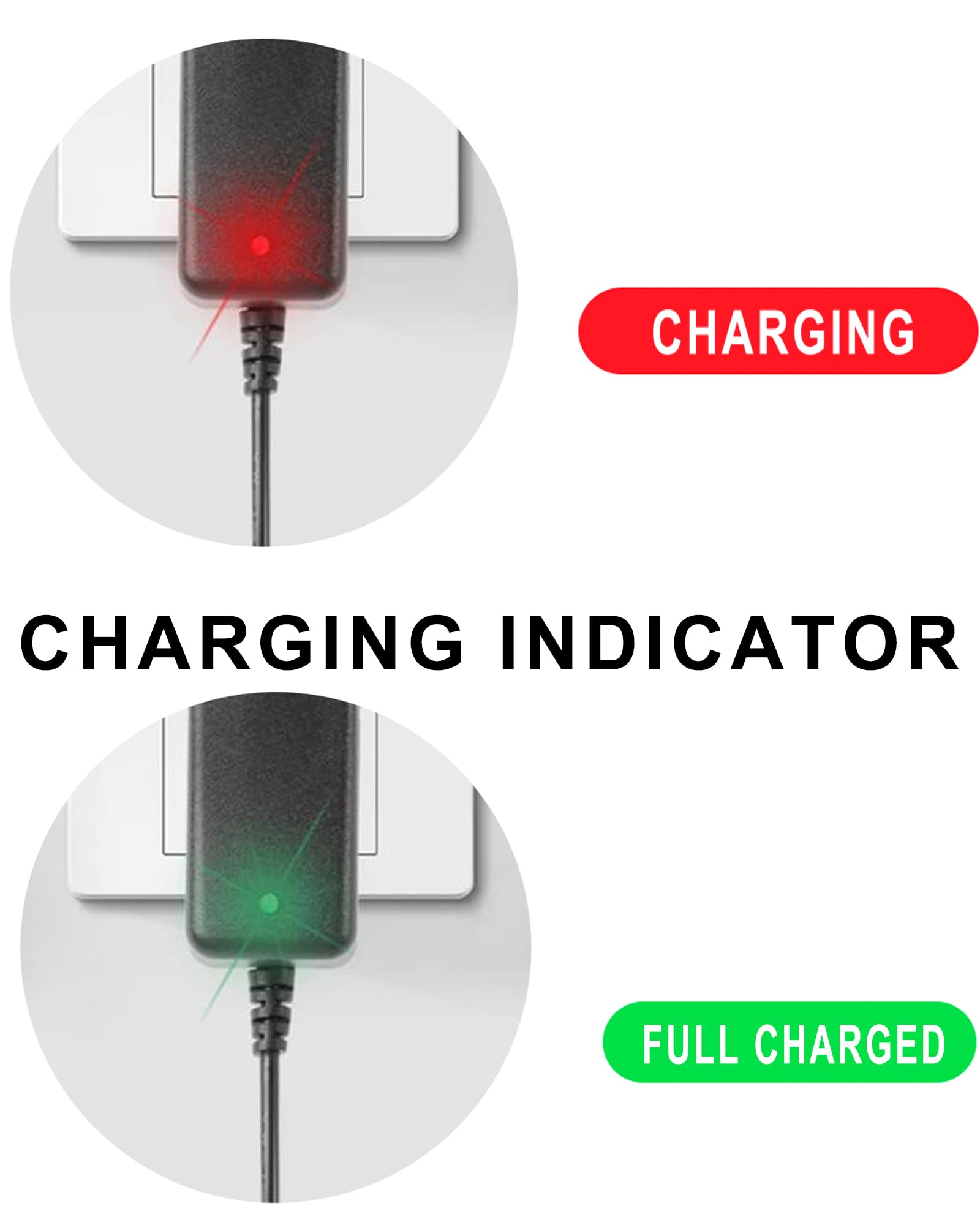 12V 1A Battery Charger for Kids Ride-On Cars - Compatible with Best Choice, Wrangler, Kid Trax, Dynacraft & Kidzone Bumper Cars - Electric Toy Car Charger for Safe and Fast Charging - Perfect for Indoor and Outdoor Playtime