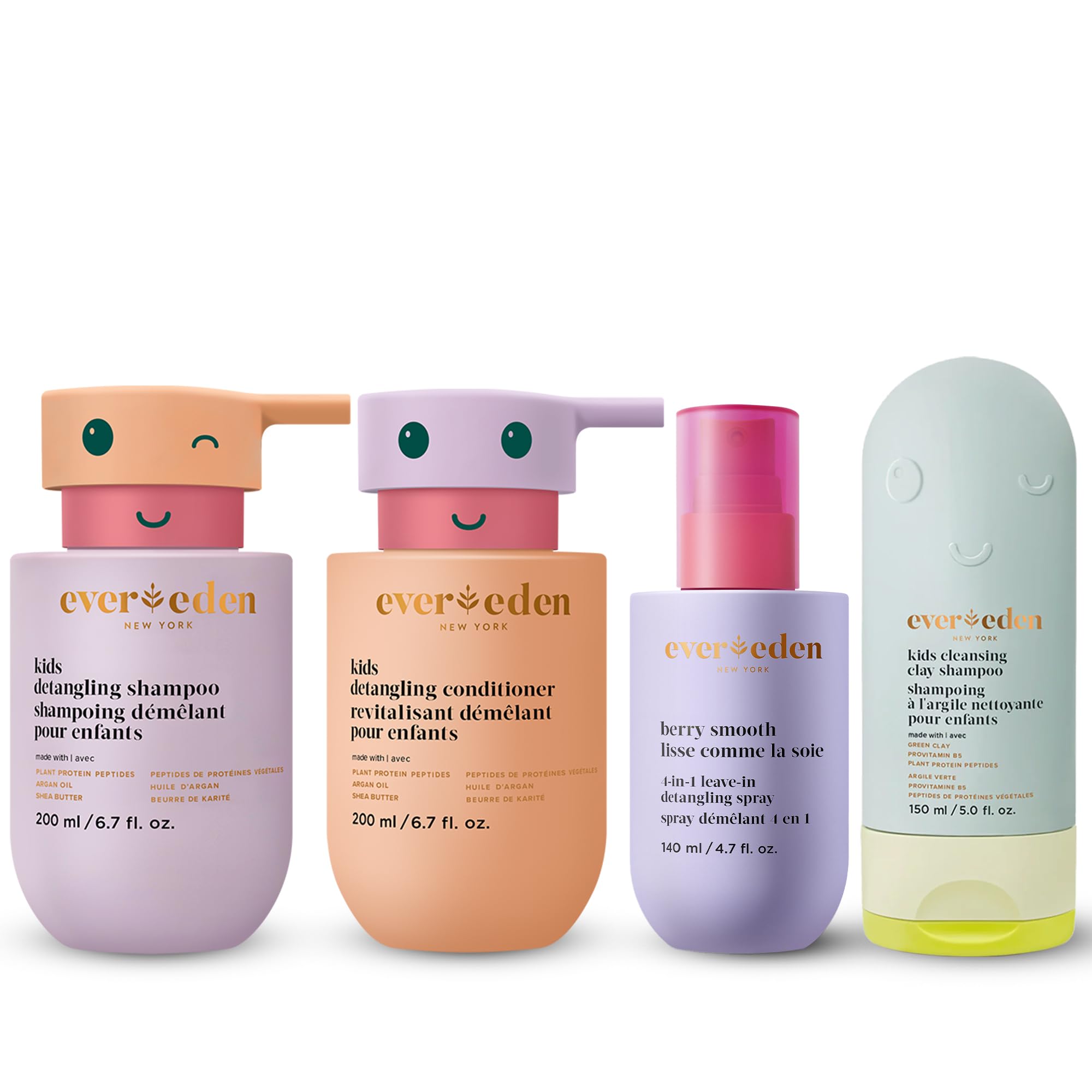 Evereden Kids Haircare & Skincare Bundle - Detangling Shampoo & Conditioner Set with 4-in-1 Leave-In Spray & After Swim Shampoo | Clean, Vegan, Non-Toxic Hair Products for Children 3+ | Perfect for Daily Hair Care & Post-Swim Protection