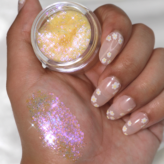 Holographic Glitter Gel for Nails - 007 & Fairytale Love Colors - Perfect for DIY Nail Art, Parties, and Festive Makeup Looks