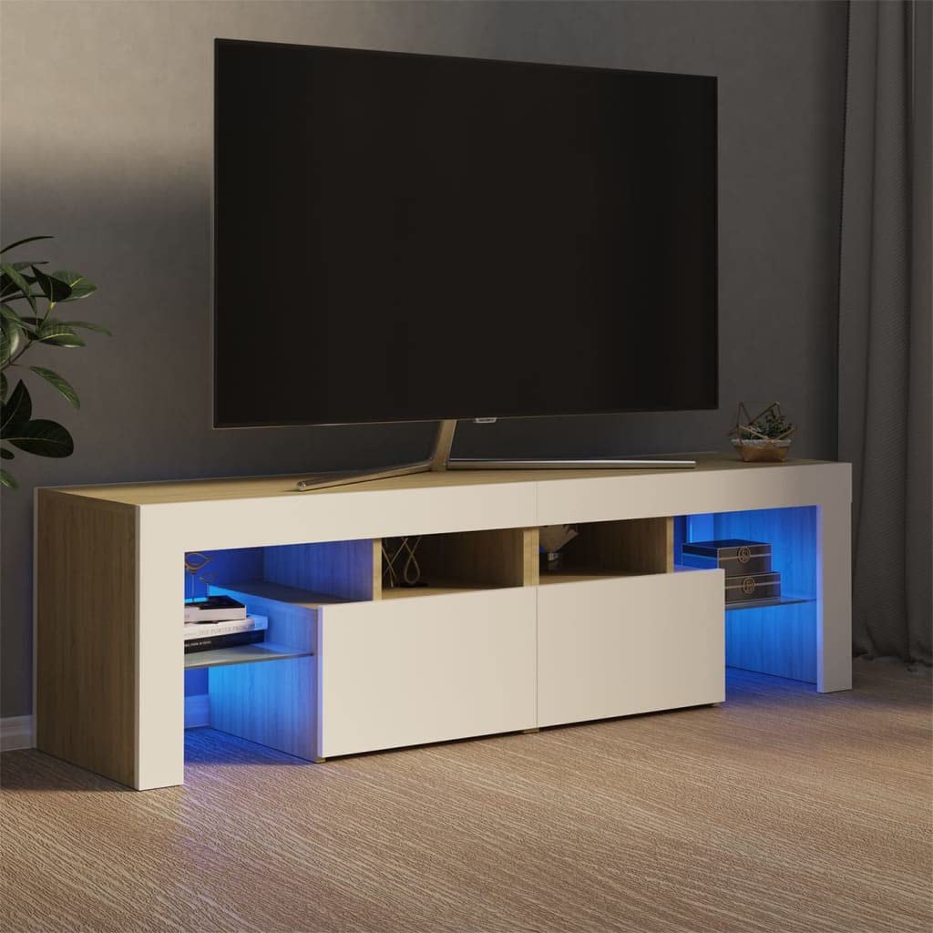 Modern TV Stand with LED Lights - 55.1