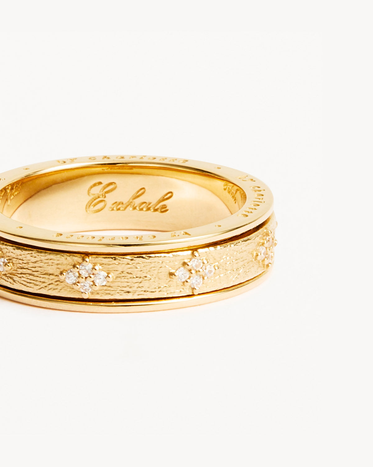 14K Solid Gold Spinning Meditation Ring with Lab-Grown Diamond for Women - Stress Relief & Mindfulness Jewelry for Yoga, Meditation, and Daily Wear