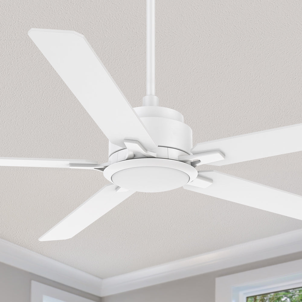 Essex II Smart Ceiling Fan with LED Light and Remote Control - 60 Inch Indoor/Outoor Use for Bedroom, Living Room, Patio & Covered Porch