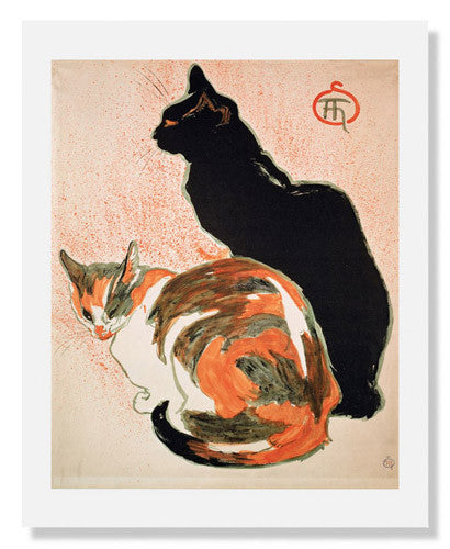 Théophile Alexandre Steinlen Two Cats Art Print - Vintage French Poster Reproduction - Perfect for Home Decor, Office Wall Art & Cat Lover Gifts