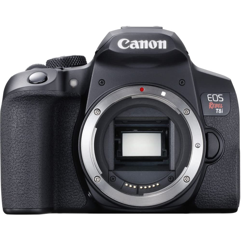 Canon EOS Rebel T8i DSLR Camera Body Only (3924C001) | 64GB SD Card, Card Reader, Case, Tripod & Accessories Kit | Professional Photography, Vlogging, Travel | Certified Renewed