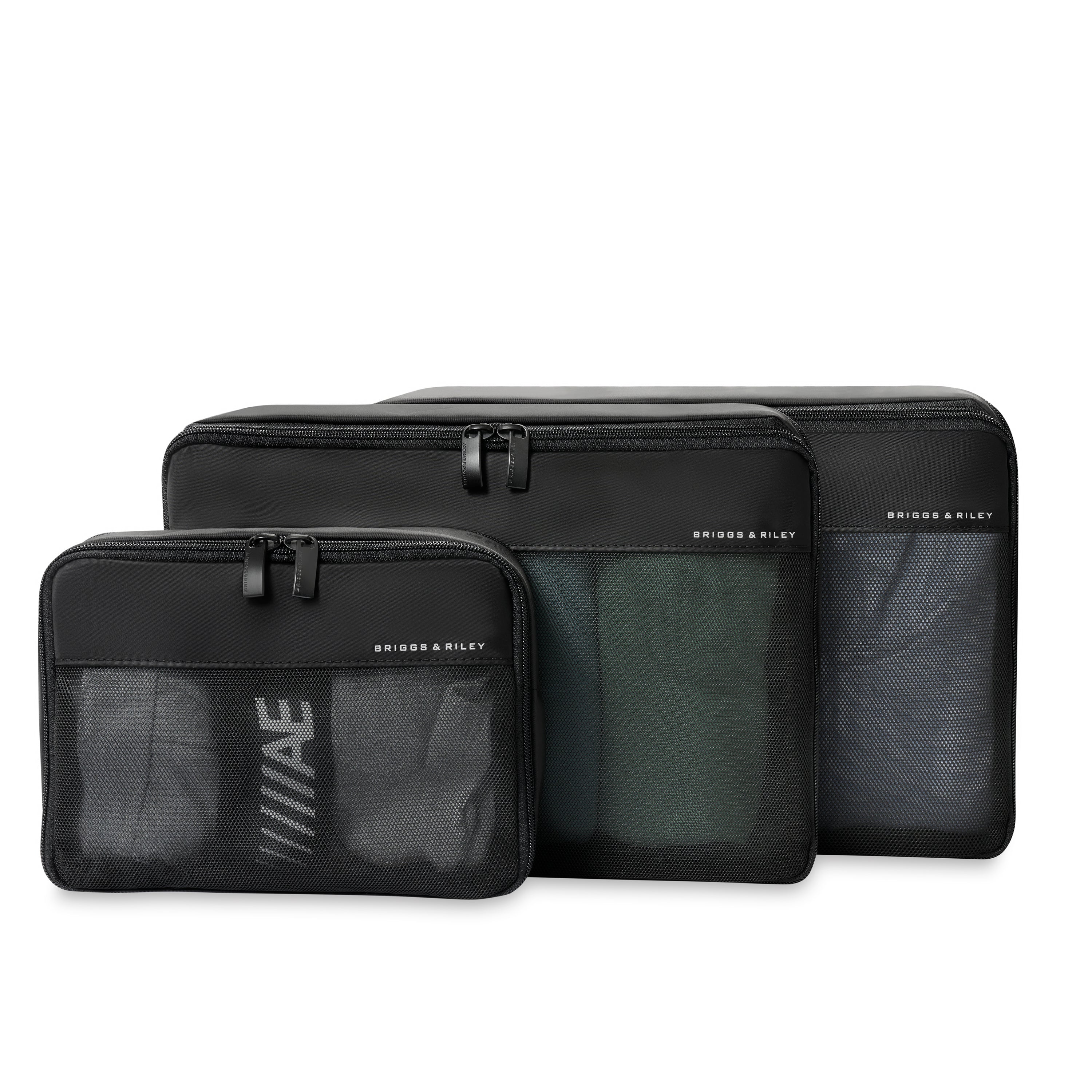Briggs & Riley Premium Travel Packing Cubes Set - 4-Piece Carry On Organizer for Luggage & Suitcases | Perfect for Business Trips, Vacations & Weekend Getaways