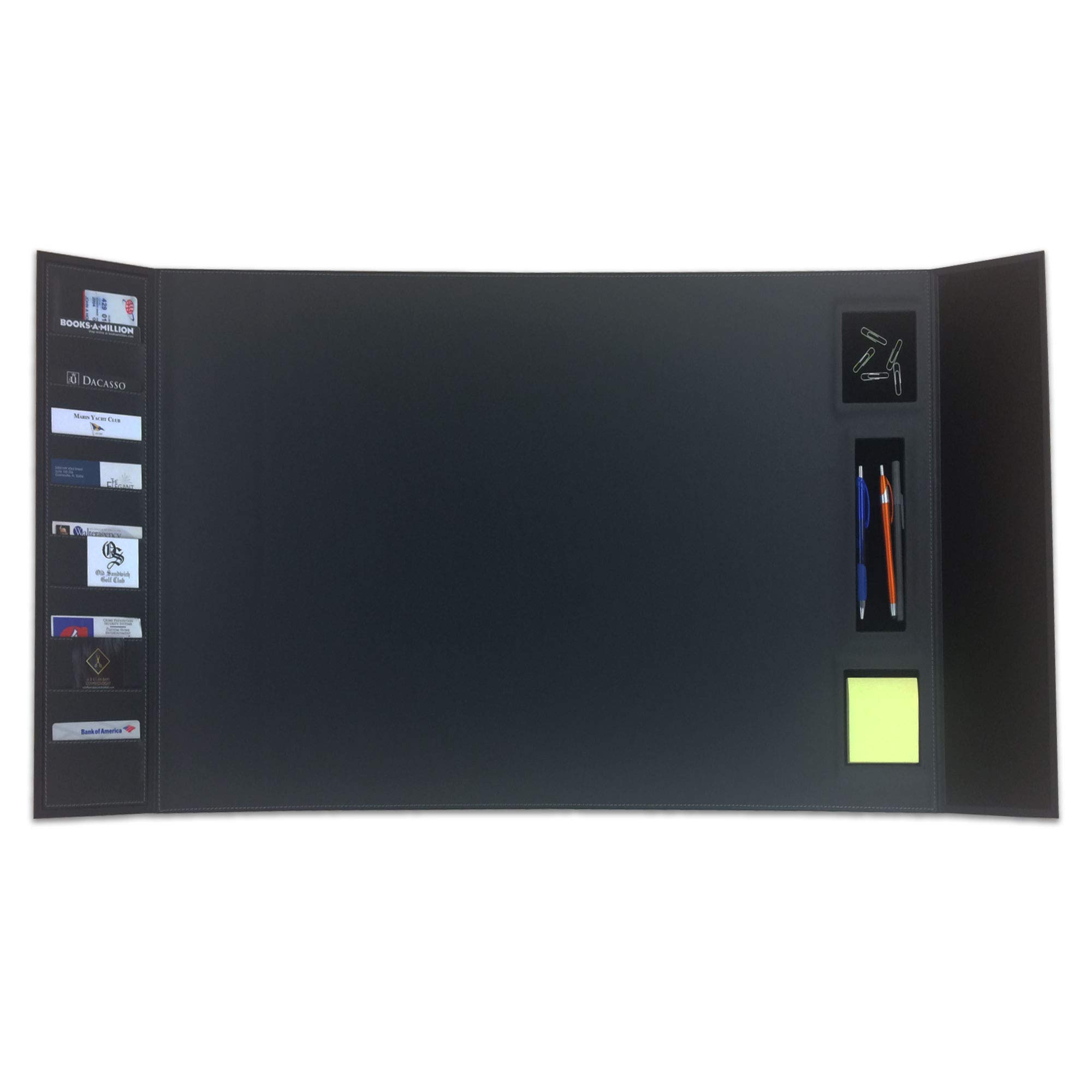 Premium Black Leather Desk Mat 34