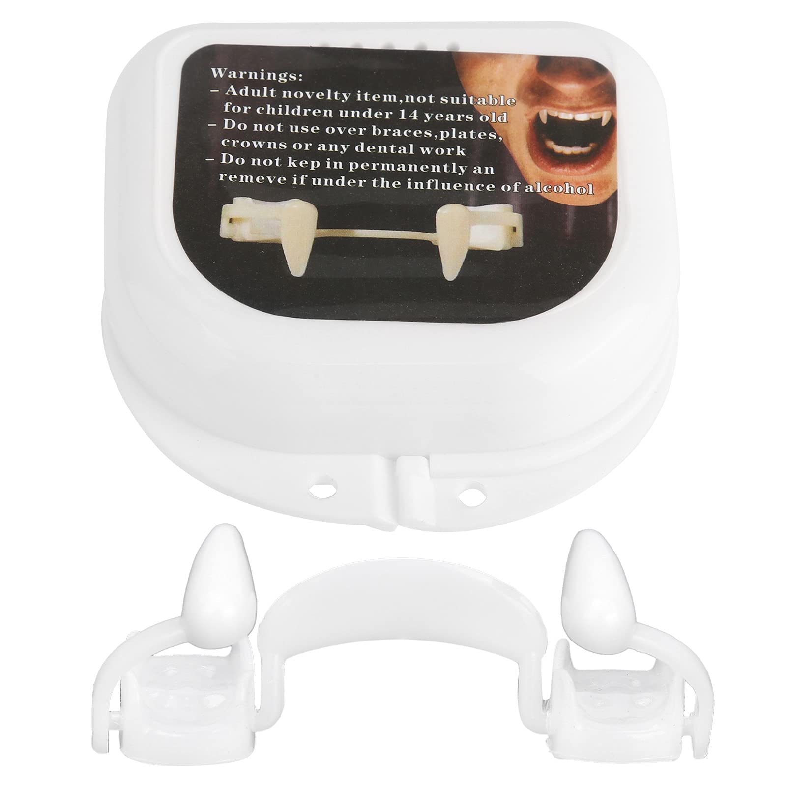 Retractable Vampire Fangs for Halloween - Adjustable Fake Teeth for Costume, Cosplay & Party Decor - Perfect for Halloween Parties, Cosplay Events & Themed Gatherings (X2479)