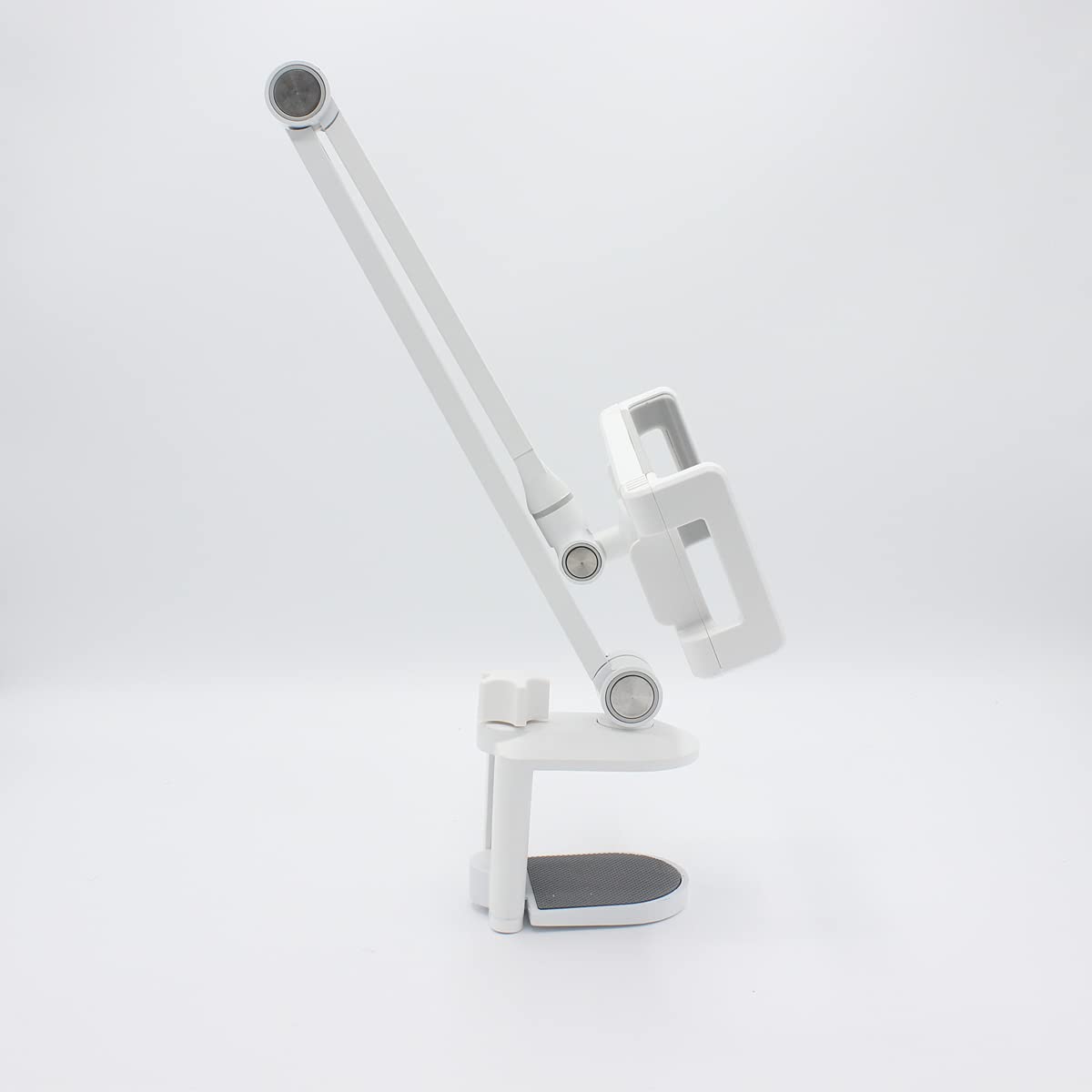 Adjustable 360° Rotating Phone Holder for Bed & Desk - White | Universal Phone & Tablet Stand for Laying Down, Watching Movies, Reading & Working | Compatible with iPhone, iPad & Smartphones