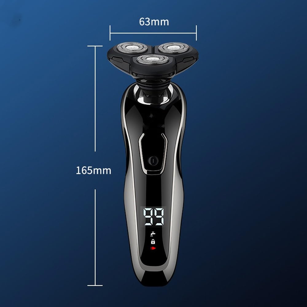 5-in-1 Electric Head Shaver for Men - Rotary Beard Trimmer & Hair Clipper with Fast Charging | Perfect for Bald Head Shaving, Beard Grooming & Body Hair Trimming at Home or Travel