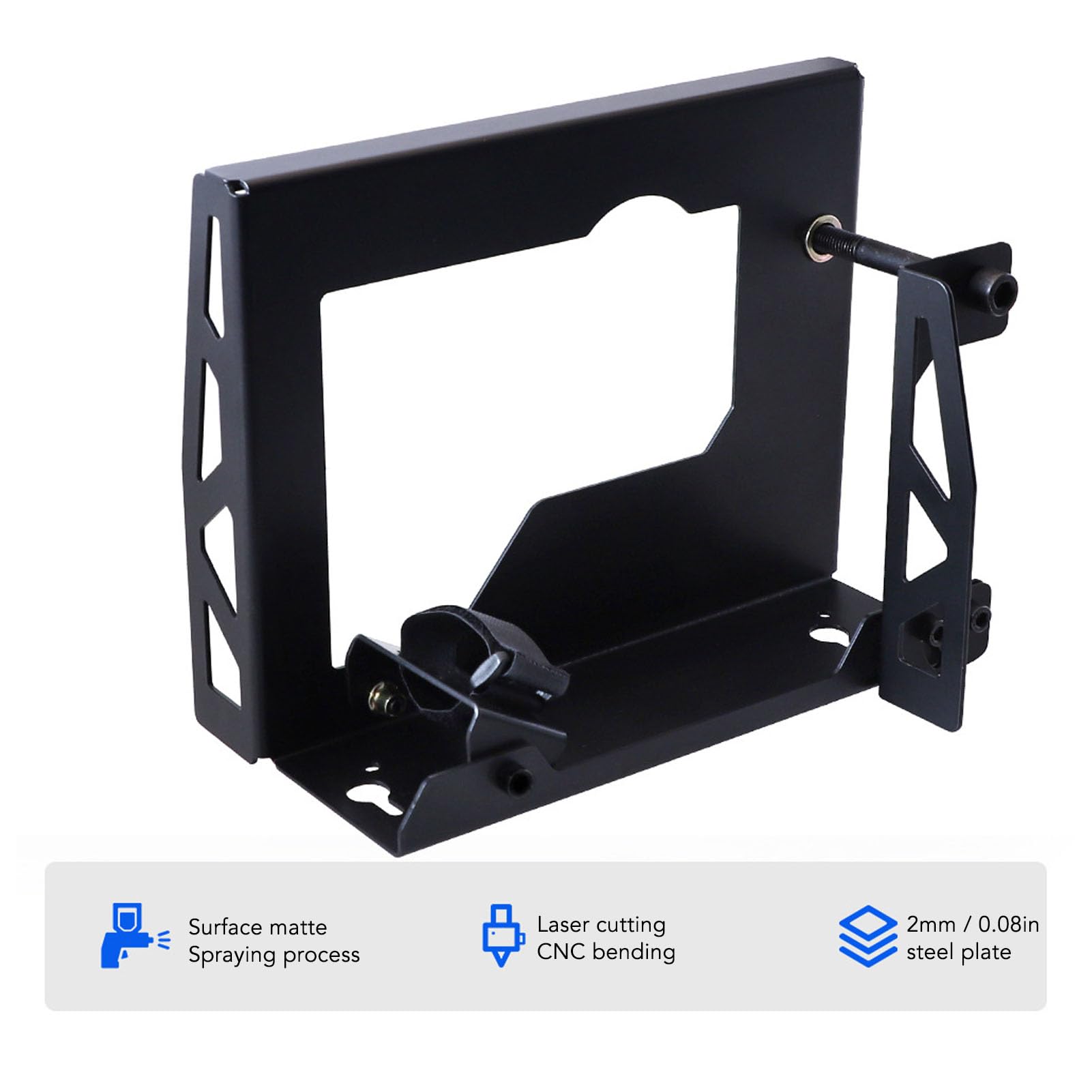 Electric Planer Stand - Heavy Duty Steel Flip Support Shelf for Hand Planers, Compact Black Matte Finish, Stable DIY Woodworking Tool for Smoothing & Shaping Wood (Workshop, Carpentry, Home Improvement Projects)