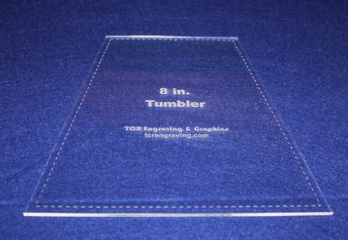8 Inch Tumbler Quilt Template with 1/8 Inch Seam Allowance - Clear Acrylic Quilting Ruler for DIY Patchwork, Sewing & Craft Projects - Perfect for Quilters, Beginners & Fabric Artists