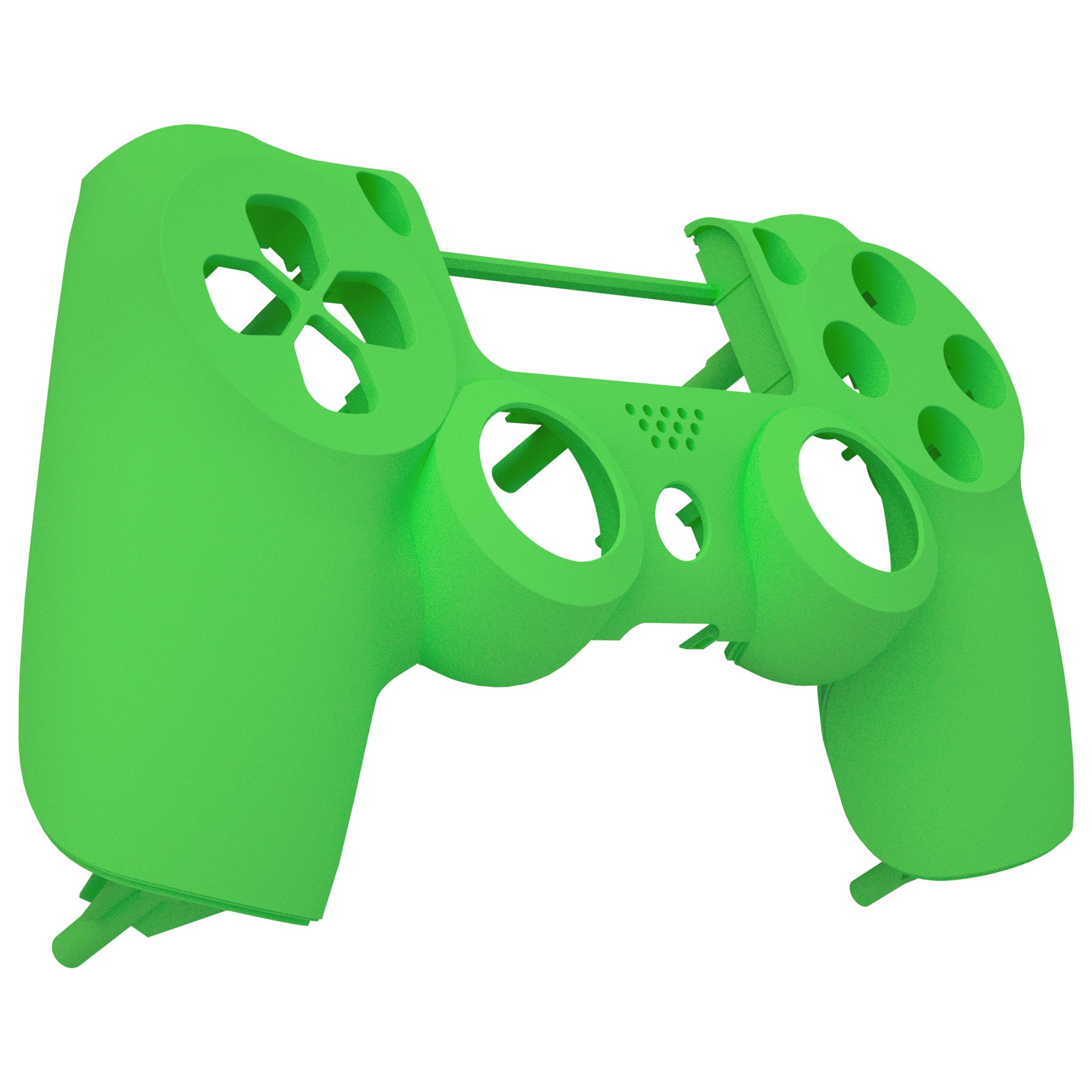 eXtremeRate Soft Touch Grip Green Front Housing Shell Faceplate for PS4 Slim & PS4 Pro Controller (CUH-ZCT2/JDM-040/050/055) - Enhanced Gaming Comfort for Long Sessions