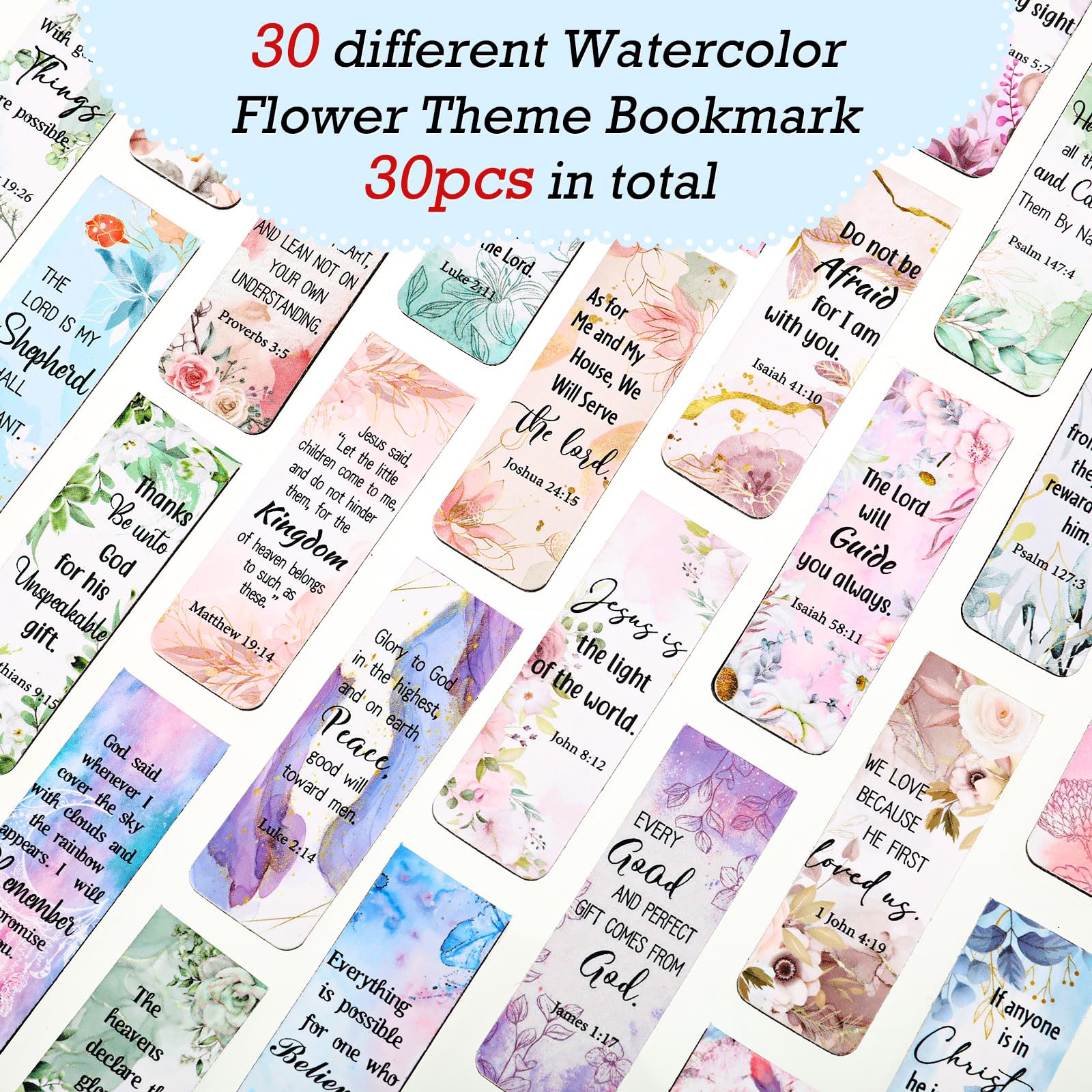 Religious Magnetic Bible Verse Bookmarks - Inspirational Gifts for Church, School & Prayer
