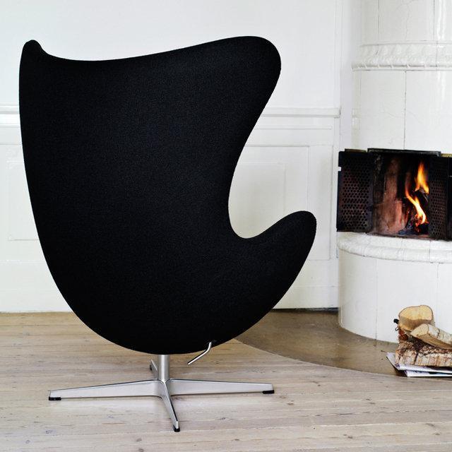 Jacobsen Egg Chair by Fritz Hansen - Premium Leather Mid-Century Modern Lounge Chair for Living Room, Office & Reading Nook