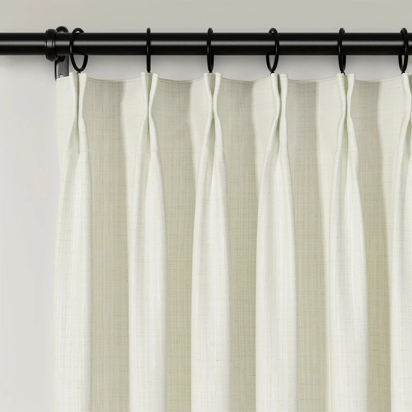 Lydia Solid Jacquard Pleated Curtains - Elegant Window Treatments for Living Room, Bedroom & Home Decor