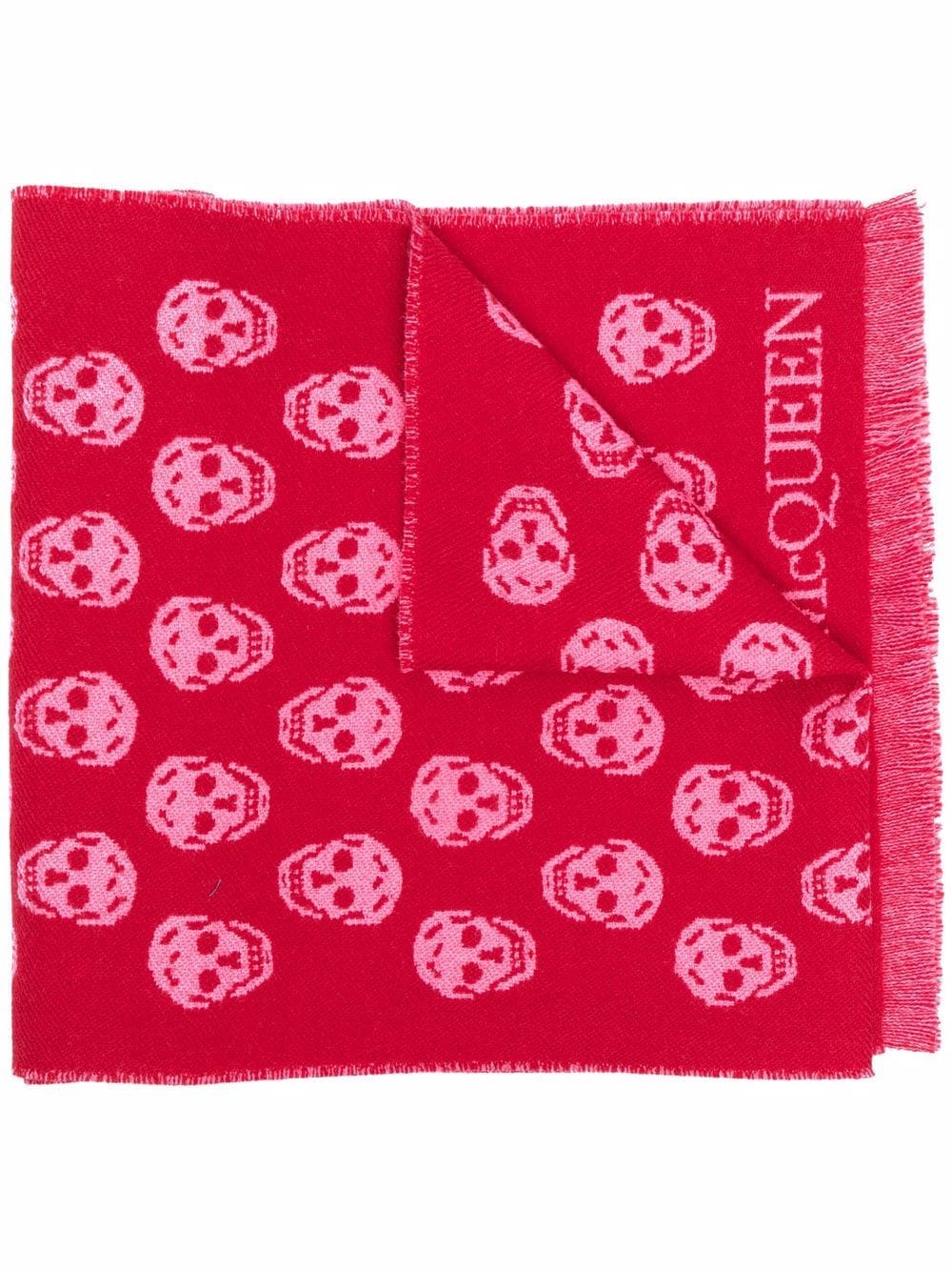 Alexander McQueen Red Scarves - Luxury Fashion Accessory for Women, Perfect for Winter Outfits & Special Occasions