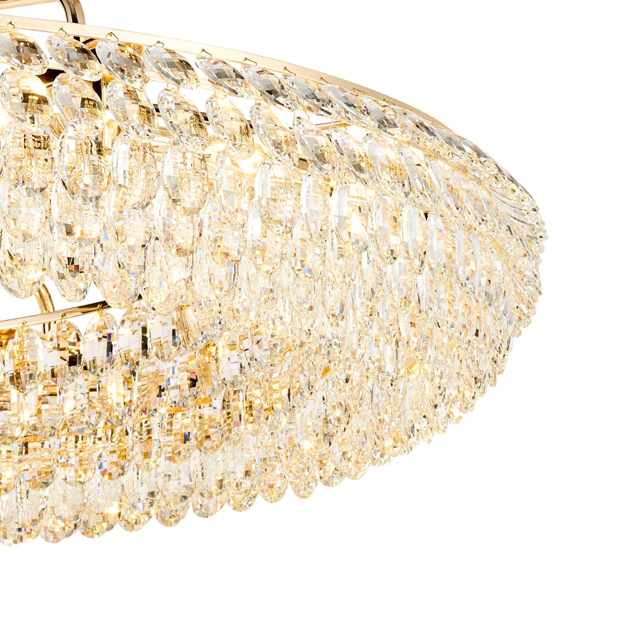 Consten Semi Flush Ring Ceiling Light Fixture with E14 Socket - Perfect for Bedroom, Hallway & Small Space Lighting