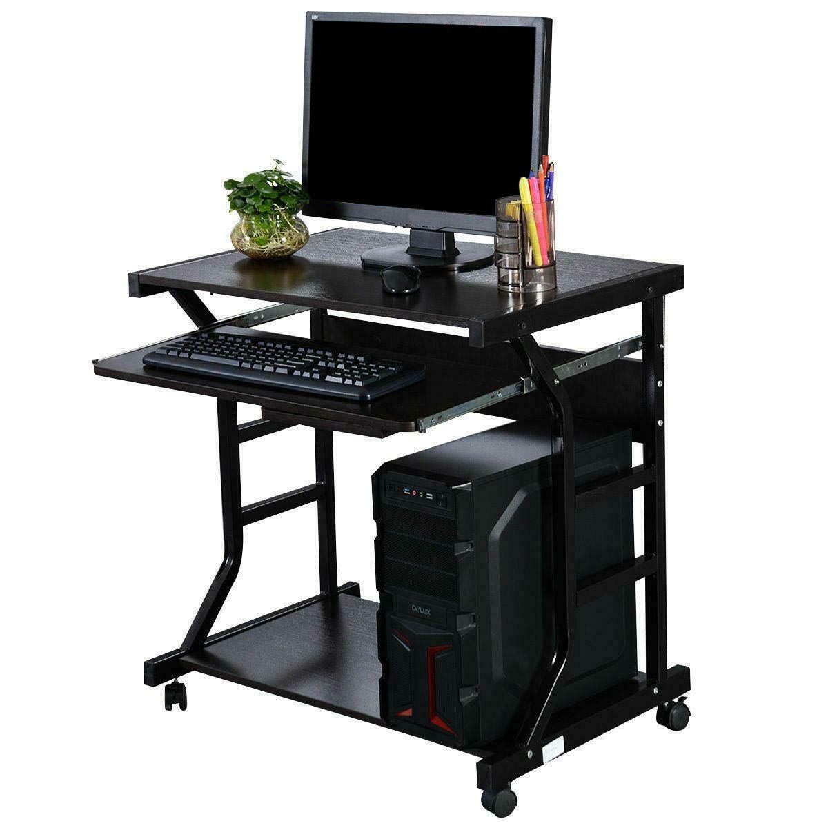 JLMS Modern Black L-Shaped Computer Desk with 2 Drawers, 27.55 x 18.9 x 29.53 Inches, Home Office Desk, Gaming Desk, Study Desk, Small Space Desk - Perfect for Work, Study, and Gaming Setup