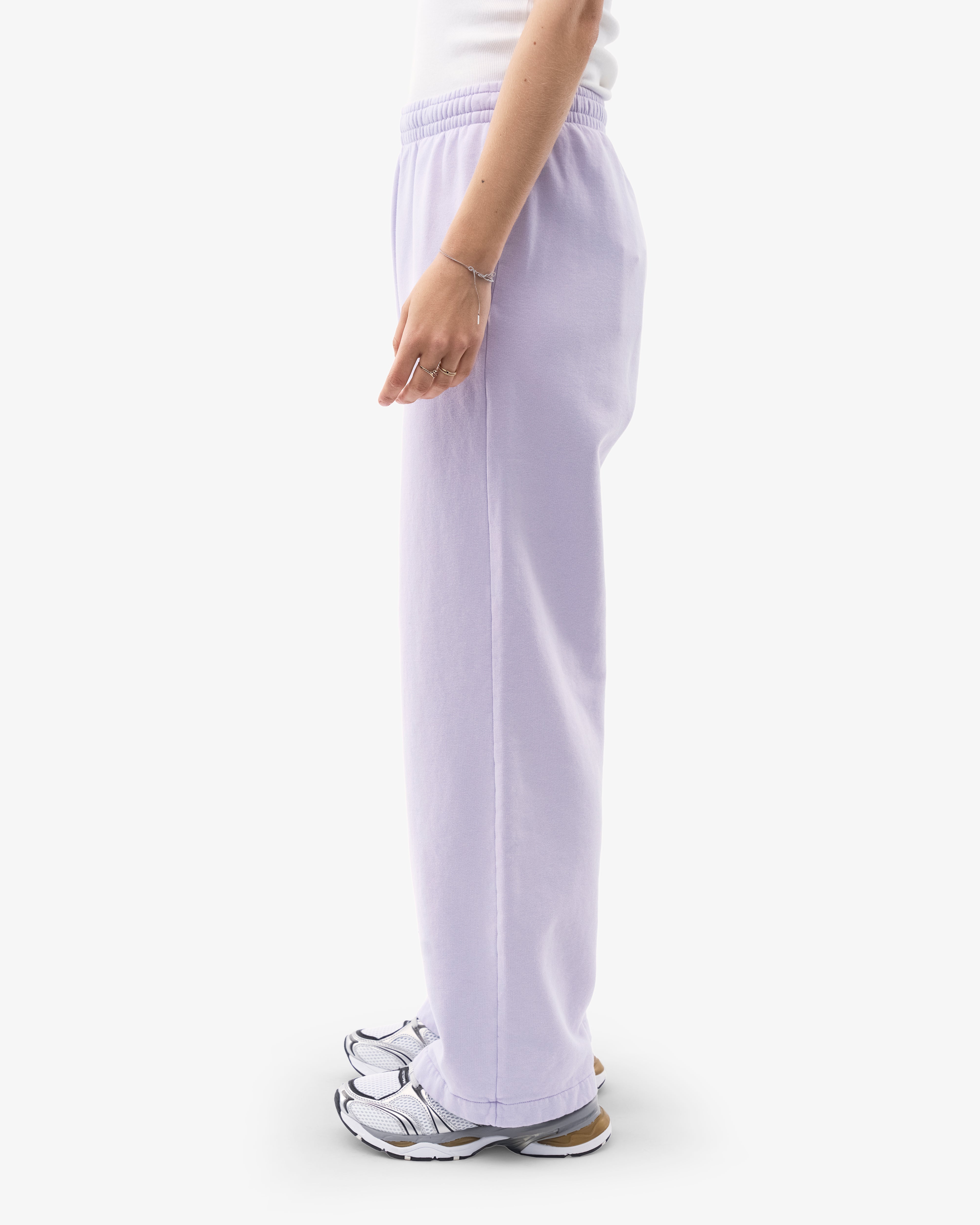 Organic Straight Leg Sweatpants for Women - Soft Lavender Color | Comfortable Lounge Pants for Yoga, Running & Home Relaxation