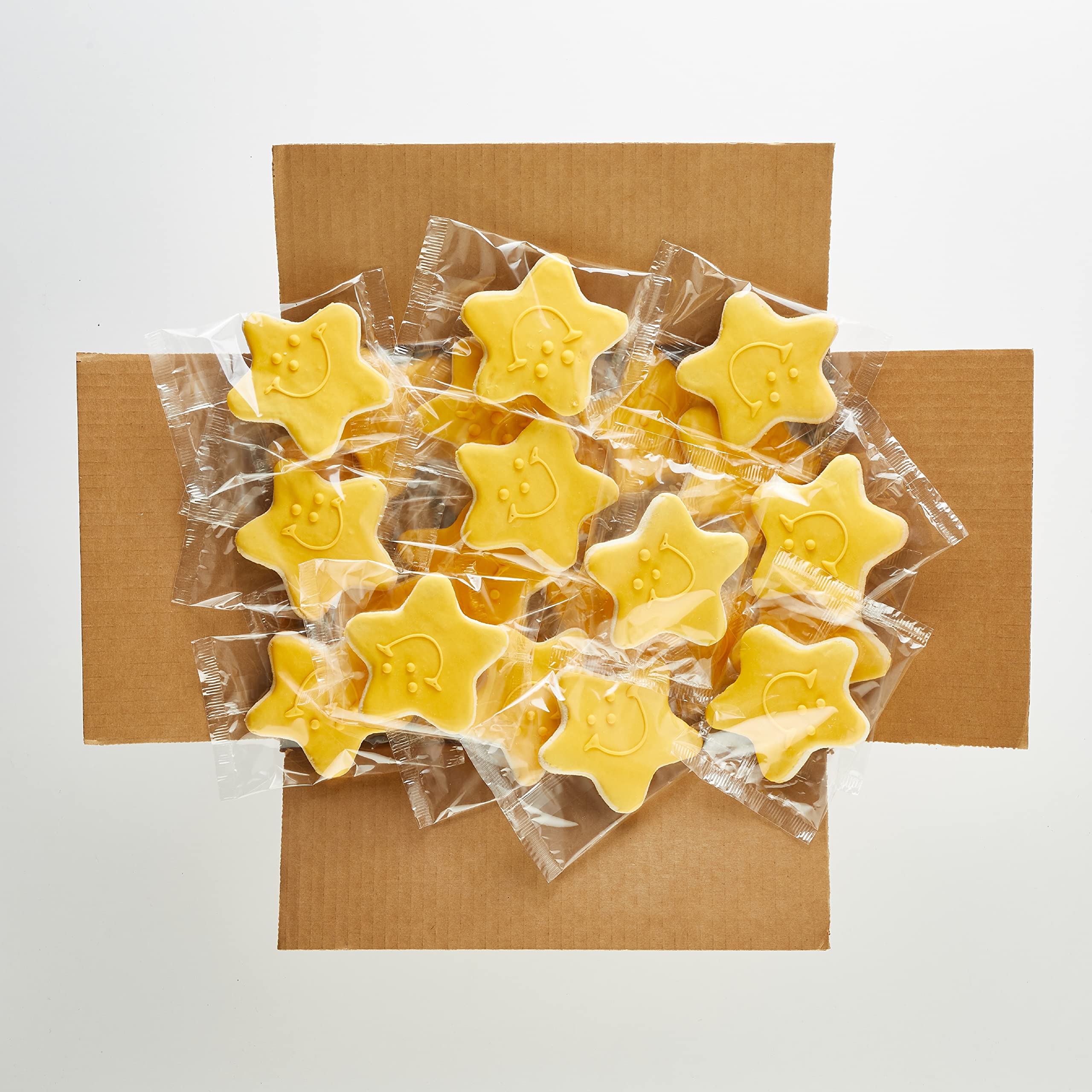 50-Pack Nut-Free Gold Star Smiley® Cookies - Perfect for School Snacks, Birthday Parties & Allergy-Friendly Treats
