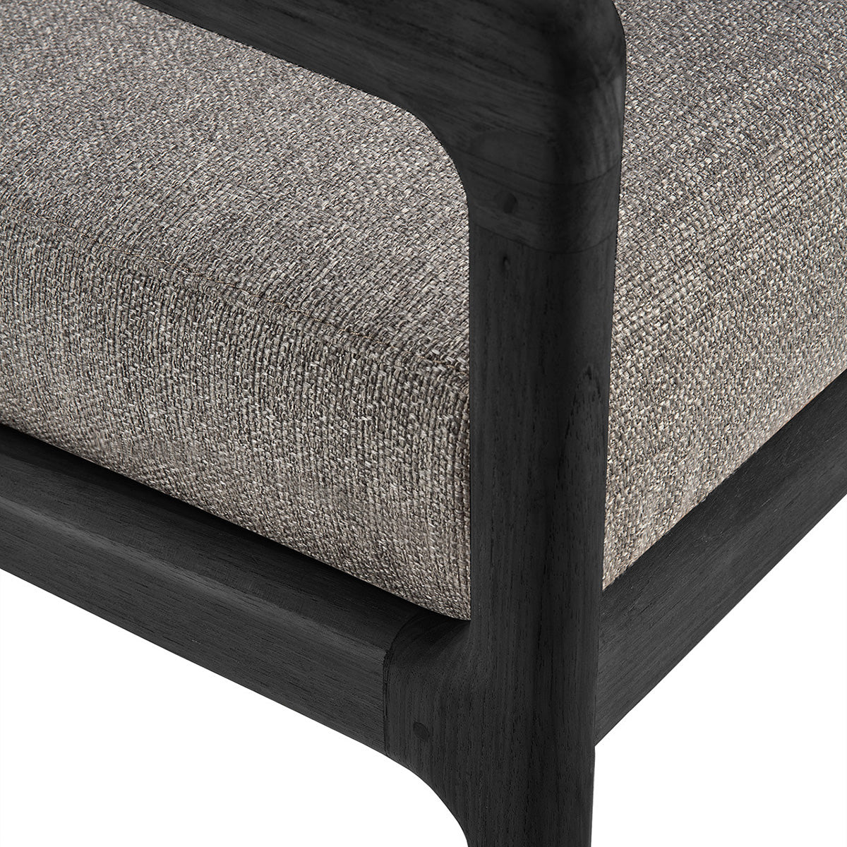 Outdoor Fabric 4-Seater Sofa Set - Teak Black & Mocha - Weather-Resistant Patio Furniture for Garden, Poolside & Backyard Relaxation