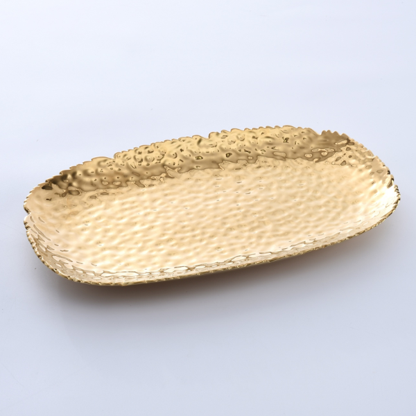 Pampa Bay Golden Salerno Elegant Serving Platter - Perfect for Dinner Parties, Holiday Entertaining & Wedding Receptions