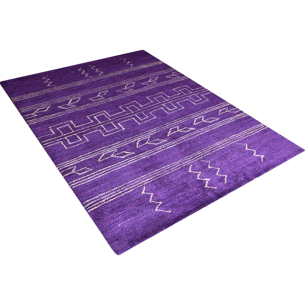 Handmade Rhombus Hand-Knotted Wool Rug - Traditional Persian Design for Living Room, Bedroom & Home Decor