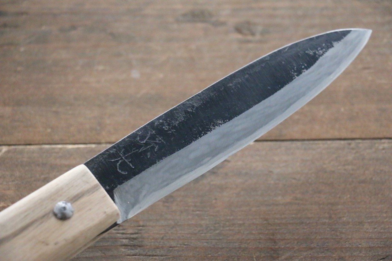 Premium Japanese Fukube Blue Steel No.2 Makiri Knife 135mm - Professional Sushi & Vegetable Knife for Chefs & Home Cooking