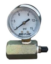 0-60 PSI Chrome Hex Pressure Gauge - PFTG H3460 - Ideal for Industrial, HVAC, and Hydraulic Systems