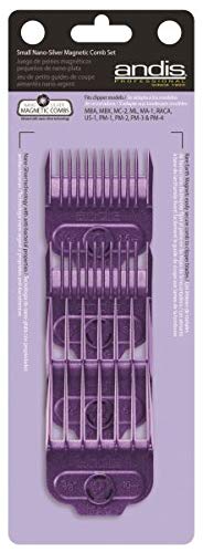 Andis Magnetic 5-Comb Set Small (Pack of 4) - Professional Dog Grooming Combs for Detangling & Styling - Perfect for Pet Salons & Home Grooming