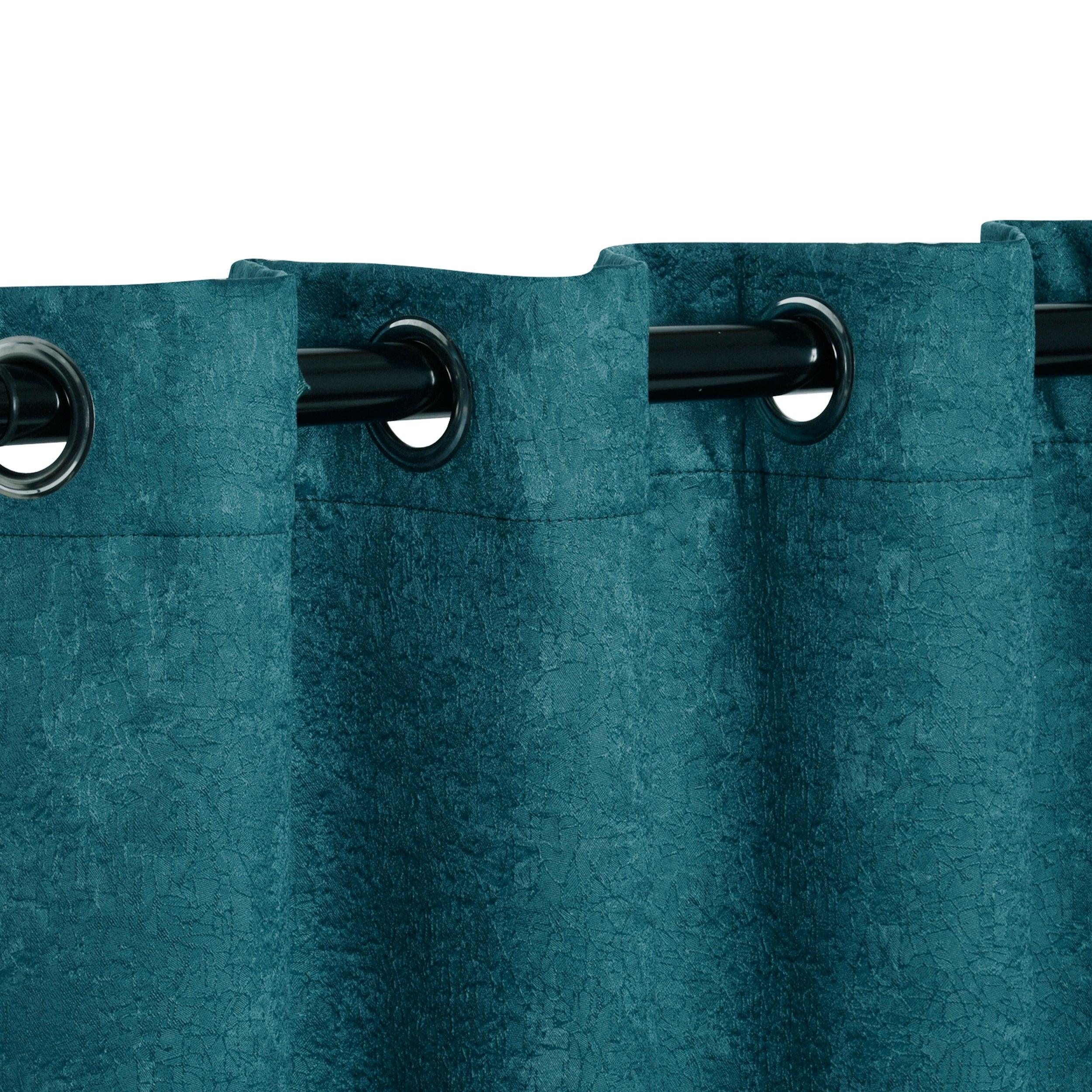 Blackout Senna Solid Textured Grommet Curtain Panels Set - Thermal Insulated Window Drapes for Bedroom & Living Room, Noise Reducing Room Darkening Curtains for Better Sleep & Privacy