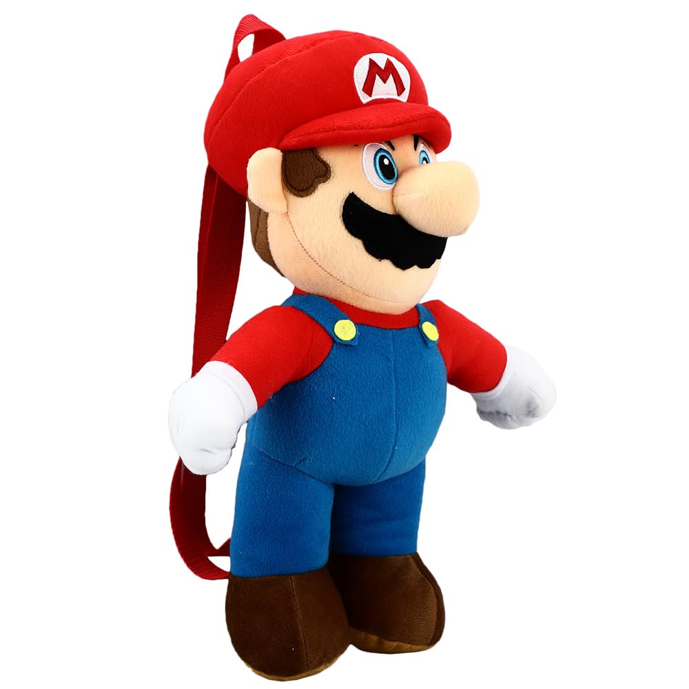 Super Mario Plush Backpack - Official Nintendo Licensed Collectible for Kids & Adults | Perfect for Cosplay, Gaming Events & School Supplies