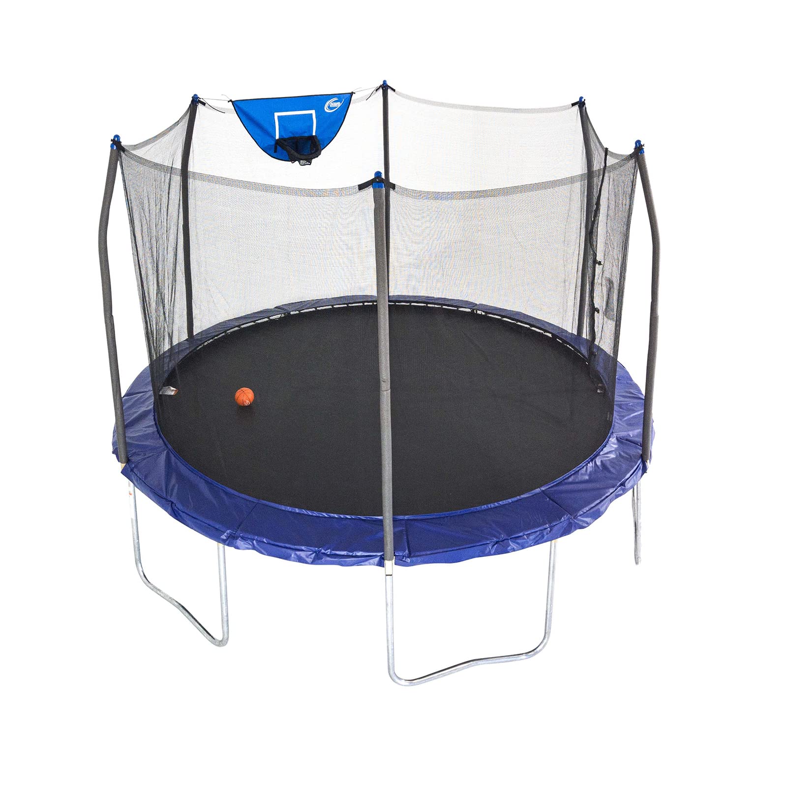 Skywalker Trampolines Jump N’ Dunk Trampoline with Safety Enclosure Net - 8FT, 12FT, 15FT Sizes - Outdoor Basketball Trampoline for Kids & Adults - Perfect for Backyard Fun, Exercise & Family Activities