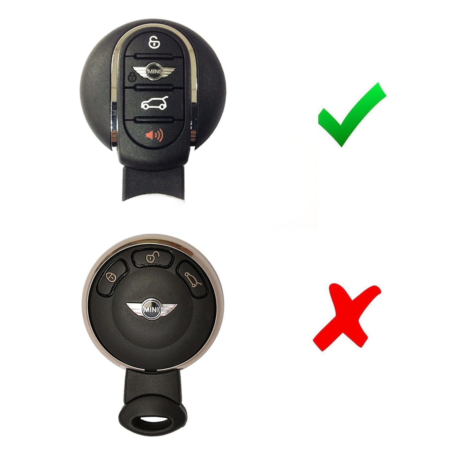 Durable Chrome Red TPU Key Fob Case Compatible with 2014-2025 MINI Cooper F55 F56 F60 Countryman - Protective Cover for Car Keys, Perfect for Everyday Use & Travel
