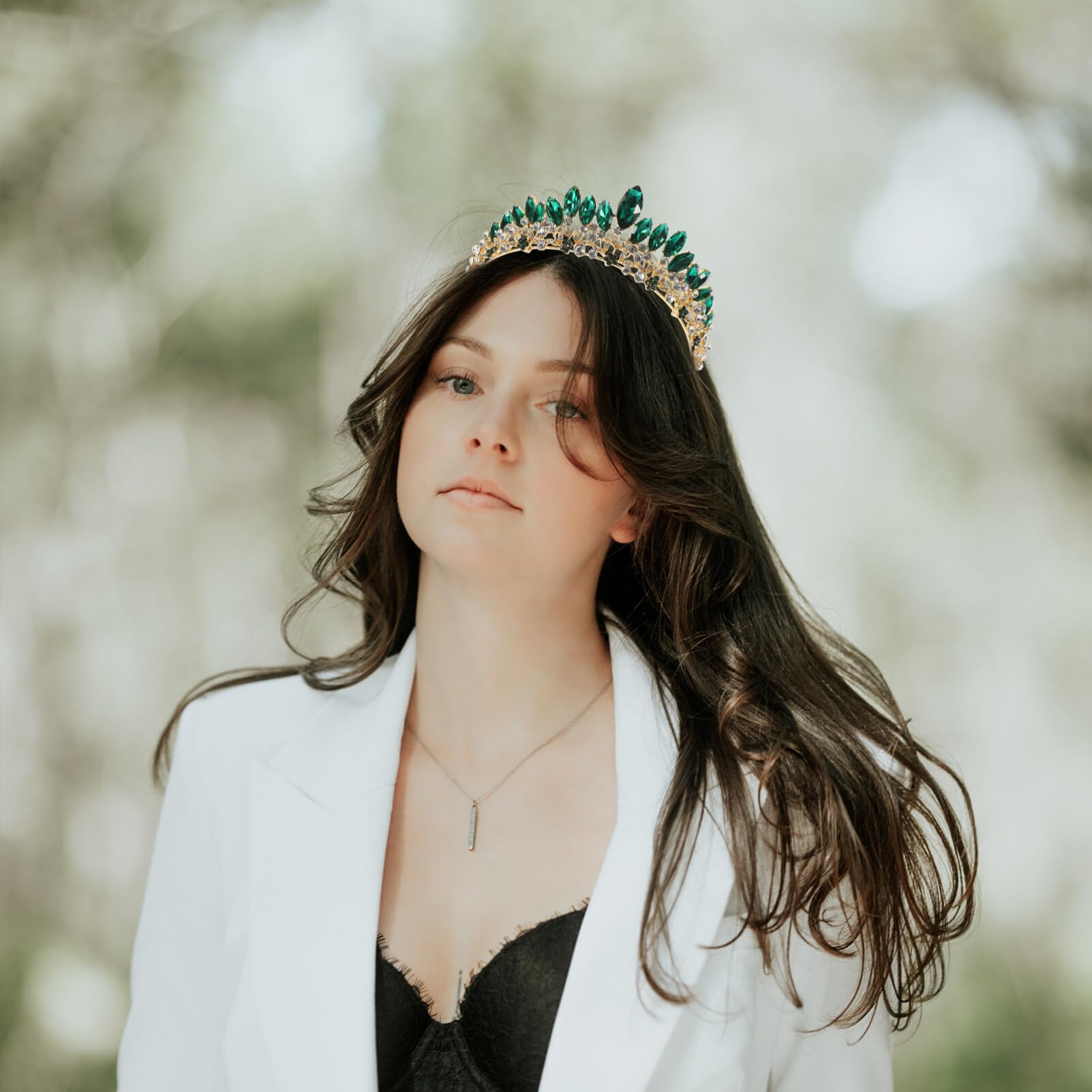 Amosfun Vintage Rhinestone Crown Headband - Elegant Bridal Hair Jewelry for Weddings, Birthdays & Cosplay | Perfect for Brides, Parties & Special Occasions