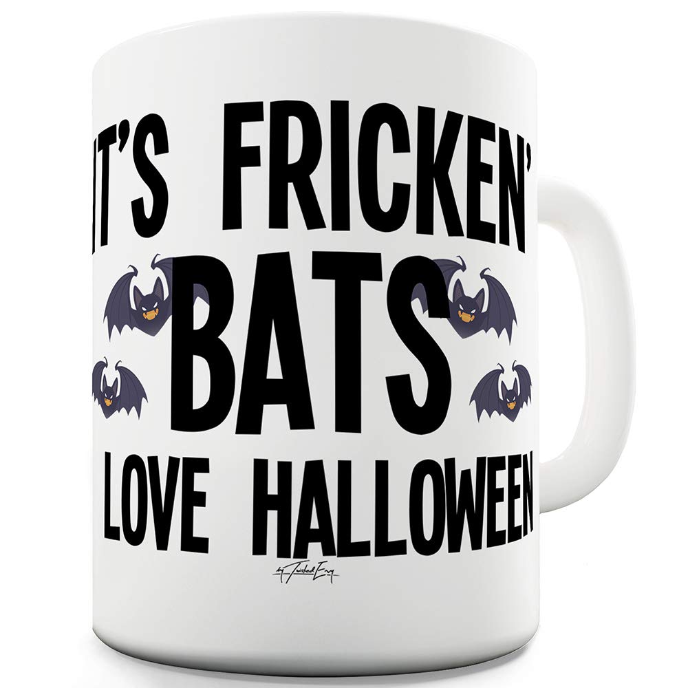 Funny Halloween Bat Mug - 11oz Rude Coffee Cup for Men, Great for Halloween Parties, Office Pranks & Gifts