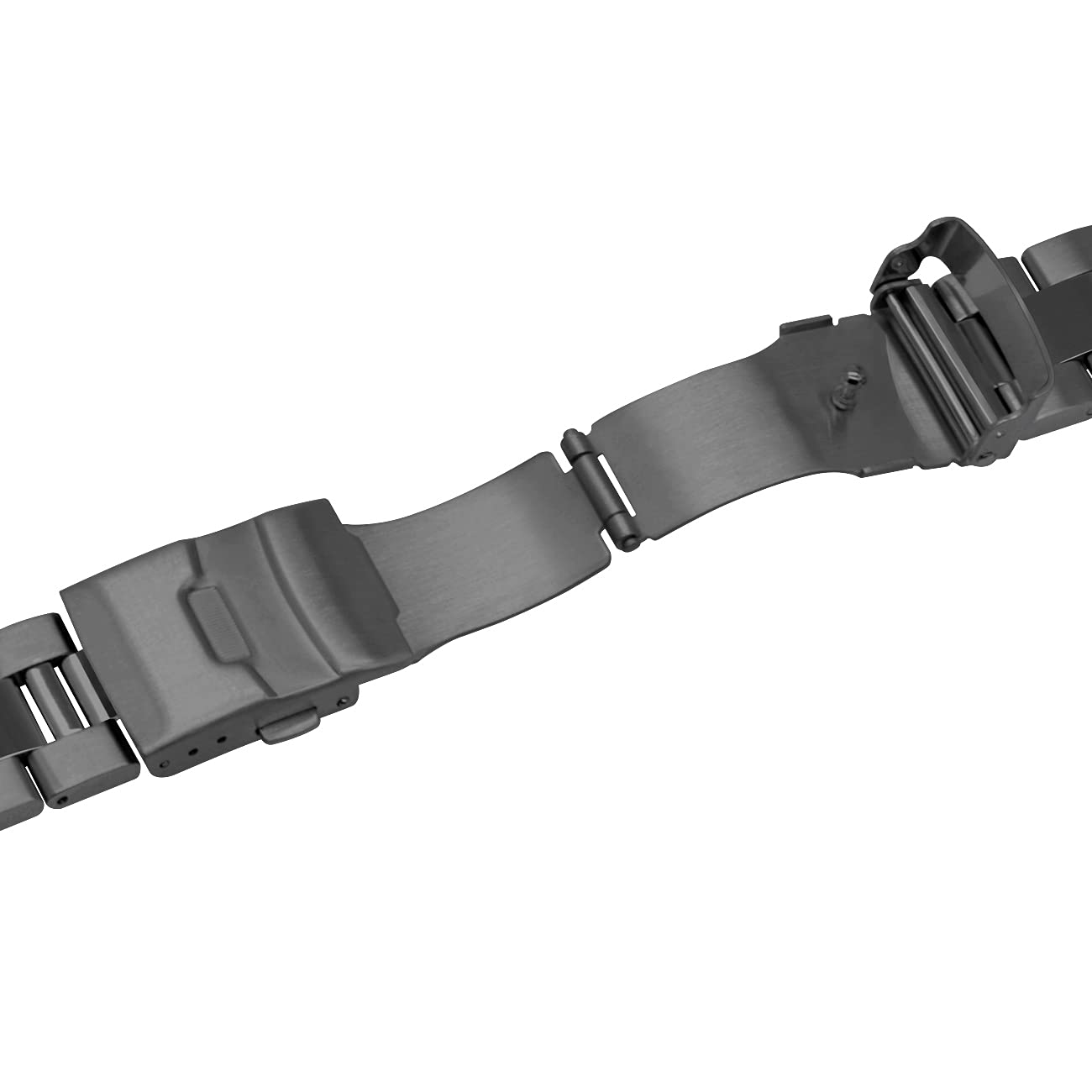 Stainless Steel Tapered Watch Band 20mm 22mm 24mm Brushed & Polished Metal Watch Straps for Men & Women - Black Silver Replacement Band for Casual, Dress & Everyday Wear