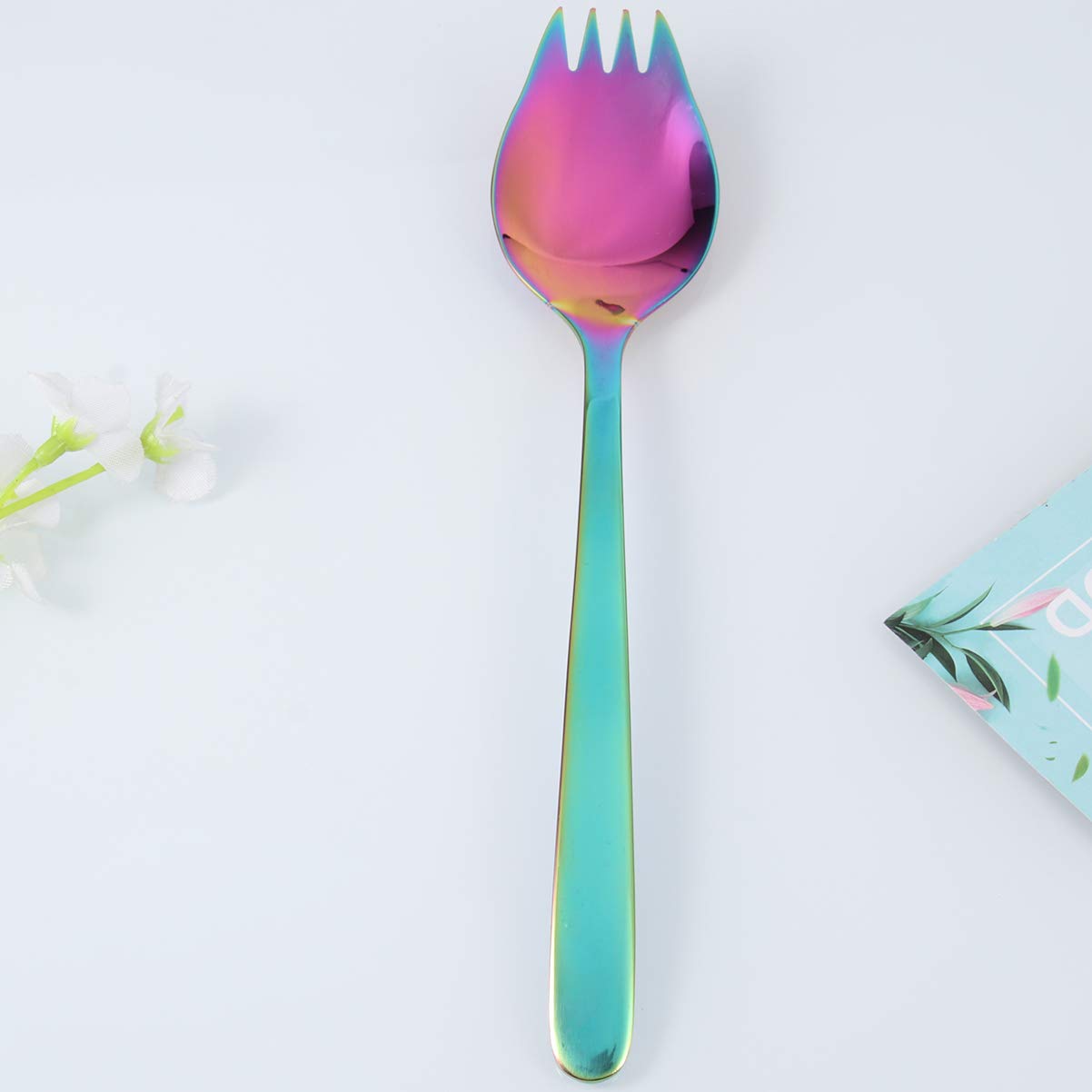 DOITOOL 304 Stainless Steel Spork Set - 3-in-1 Spoon Fork Knife Combo for Camping, Picnics, Bento Boxes & Outdoor Dining - Heavy Duty Salad Tablespoon & Soup Spoon for Kitchen & Travel