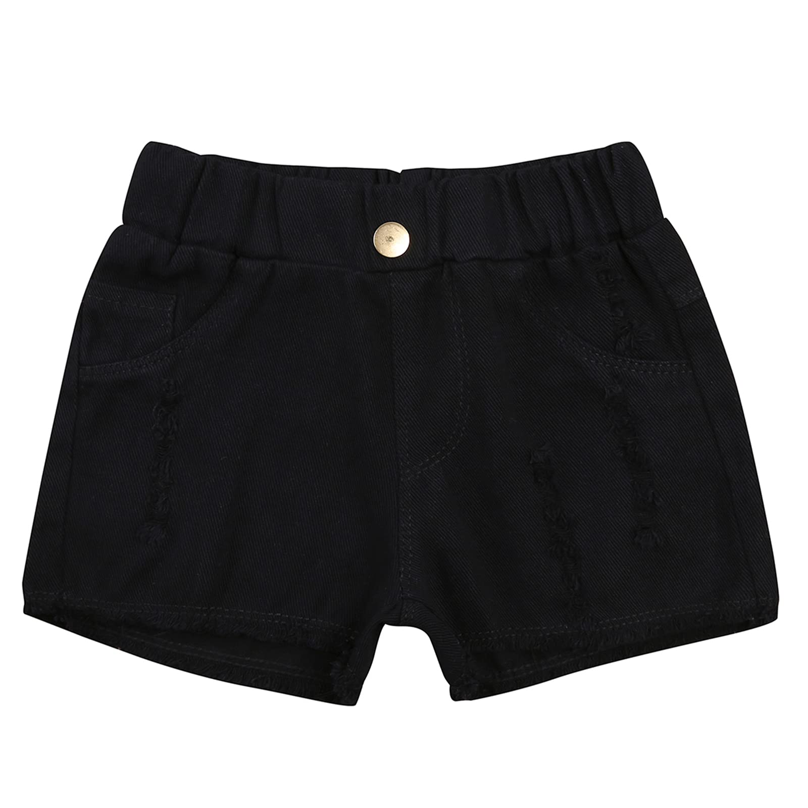 Mubineo Girls Ripped Denim Shorts for Toddlers - Distressed Jean Shorts for Summer, Casual Wear & Playtime