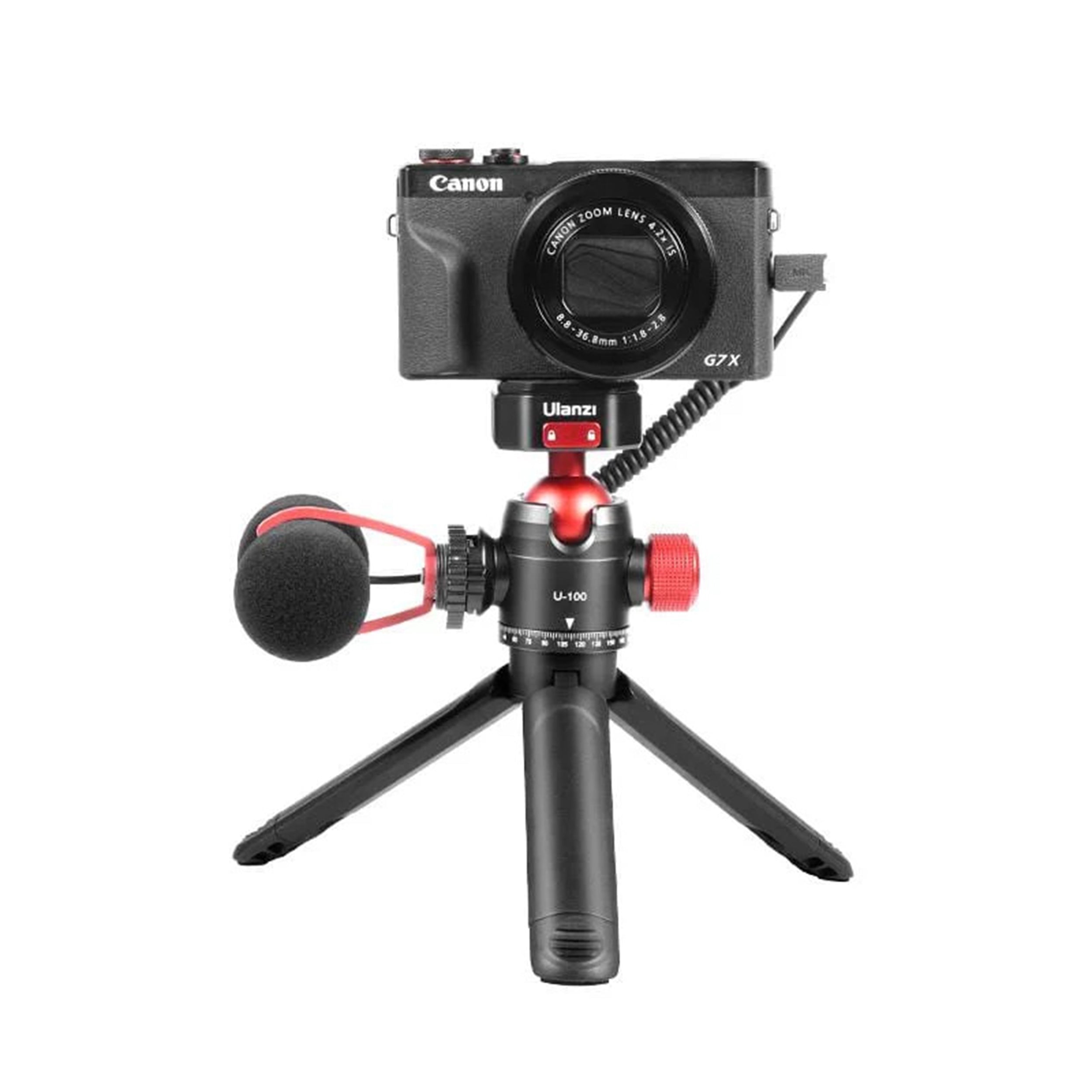 ULANZI U 100 Claw Quick Release Ball Head 2305 - Lightweight Camera Tripod Mount with 360° Rotation for DSLR, Mirrorless, and Action Cameras - Perfect for Vlogging, Photography, and Outdoor Adventures