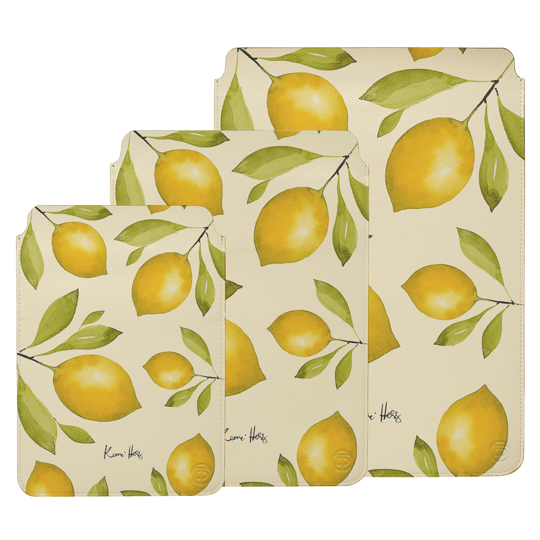 Premium Limone Laptop & iPad Sleeve Case - Lightweight Summer Protection for MacBook, iPad Pro - Perfect for Travel, Office & School