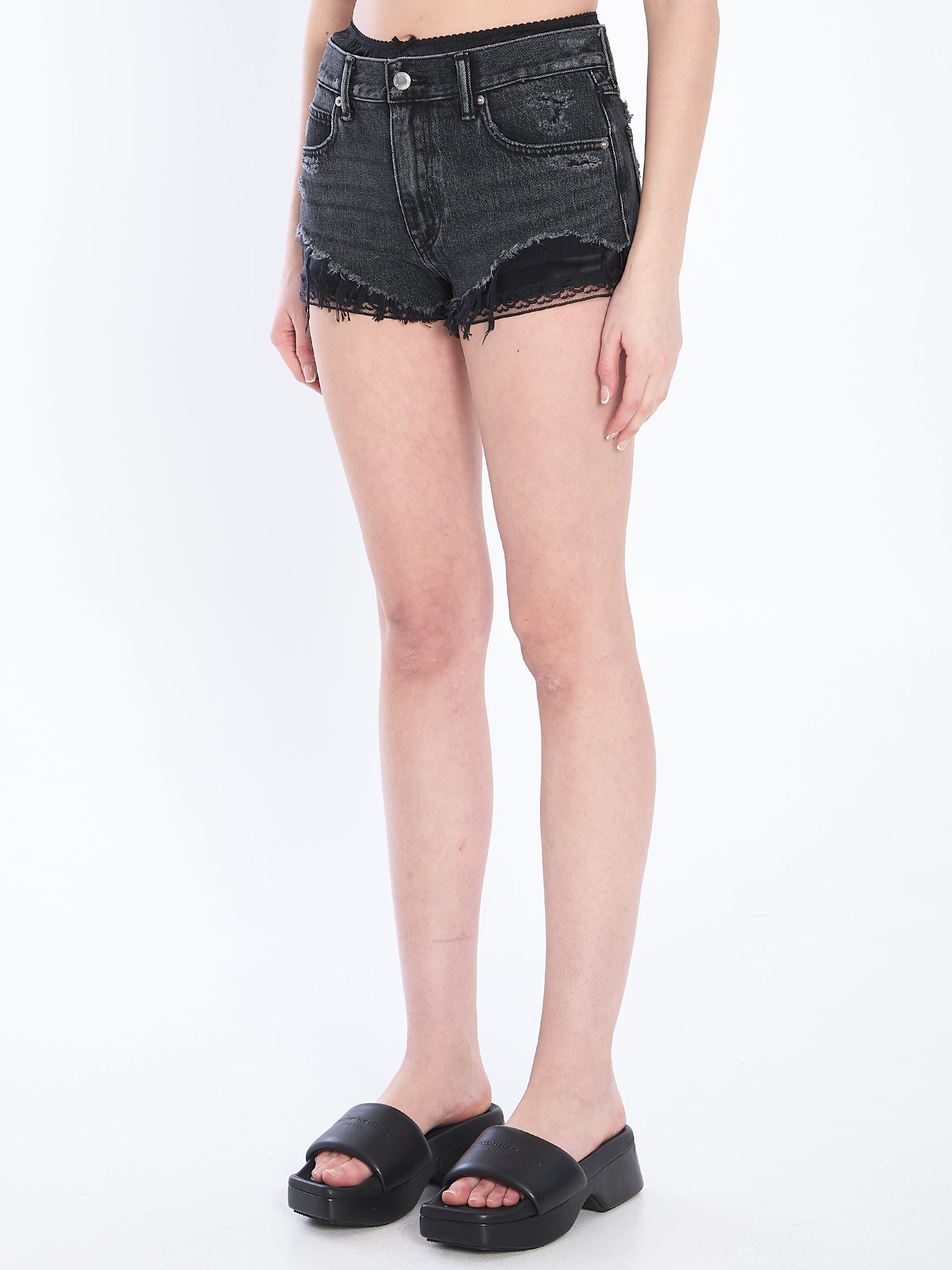 Alexander Wang Men's Shorts with Built-in Boxer Briefs - Comfortable & Stylish for Gym, Running, and Casual Wear