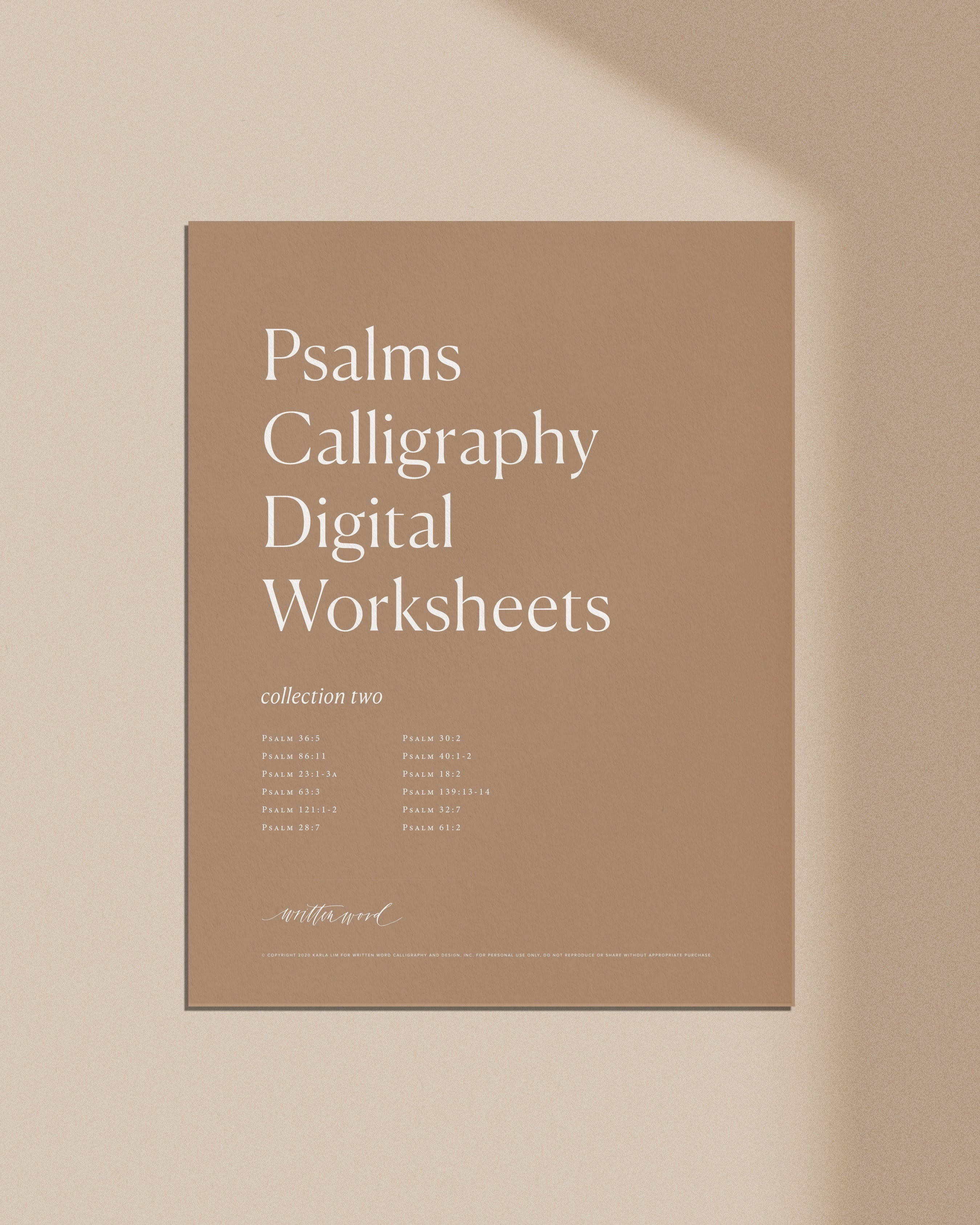 Psalms Collection 2 - Printable Bible Study Worksheets & Digital Download for Christian Devotionals, Sunday School, and Personal Scripture Reflection
